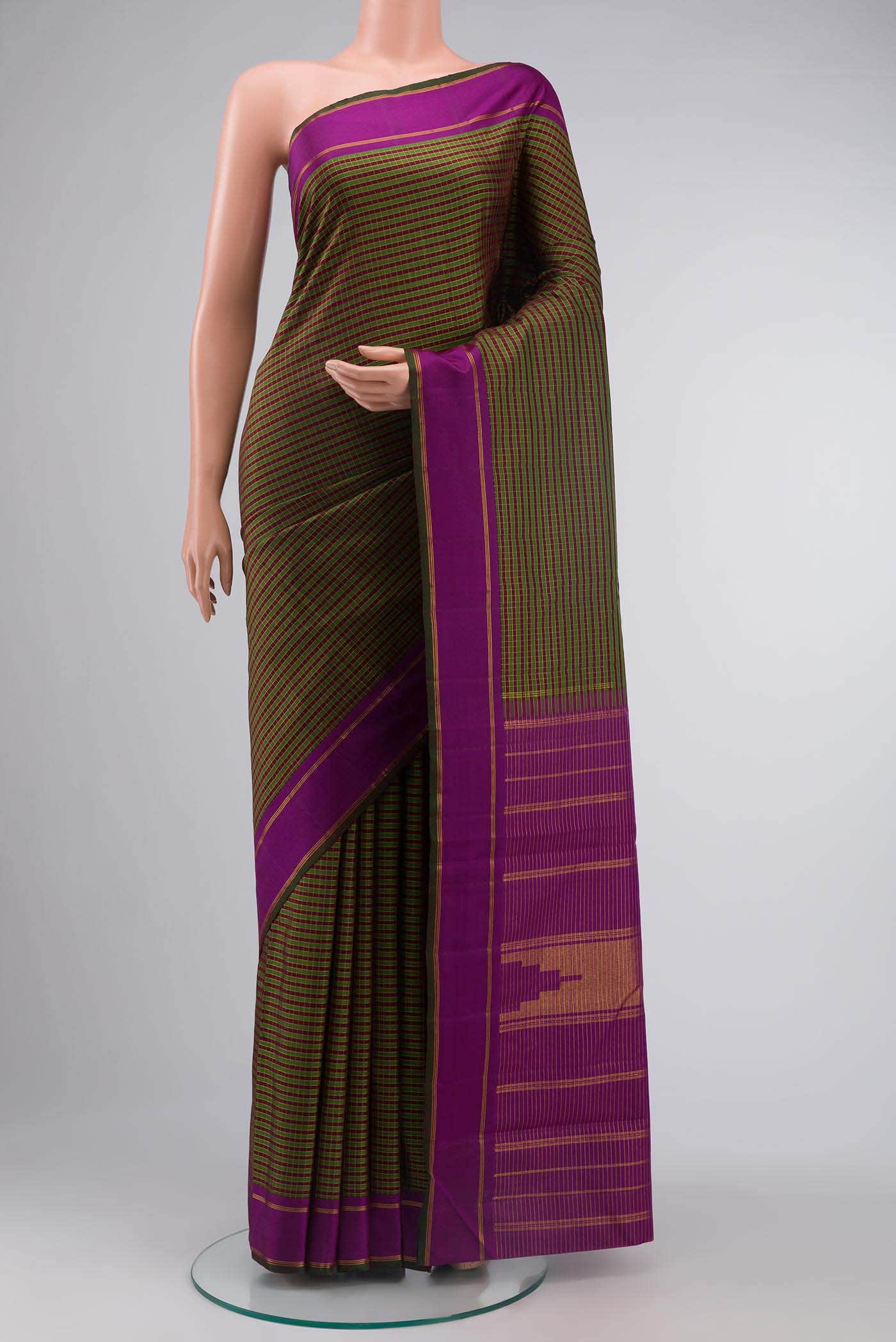 Brown Kanchipuram Silk Saree