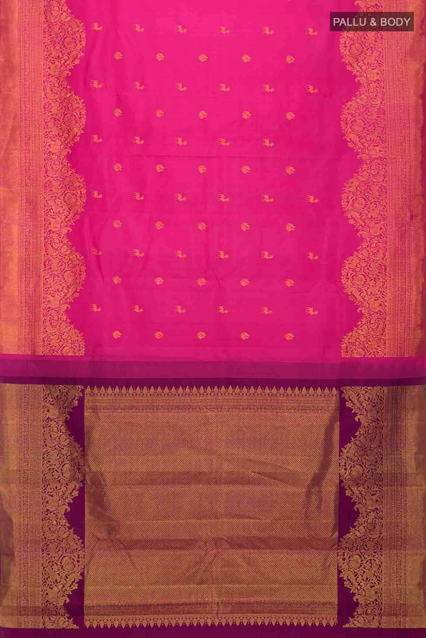 Pink Kanchipuram Silk Saree