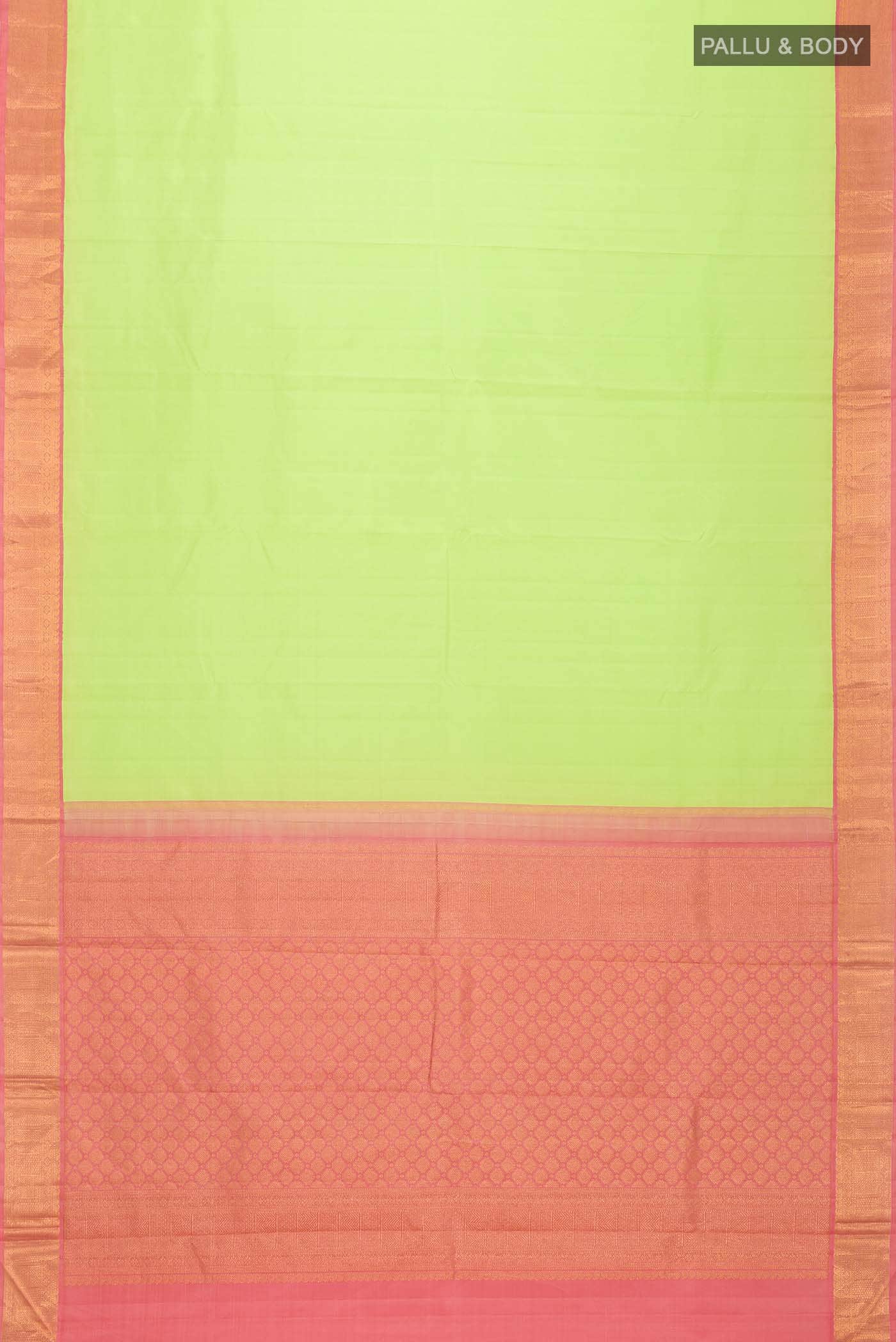 Parrot Green Kanchipuram Silk Saree