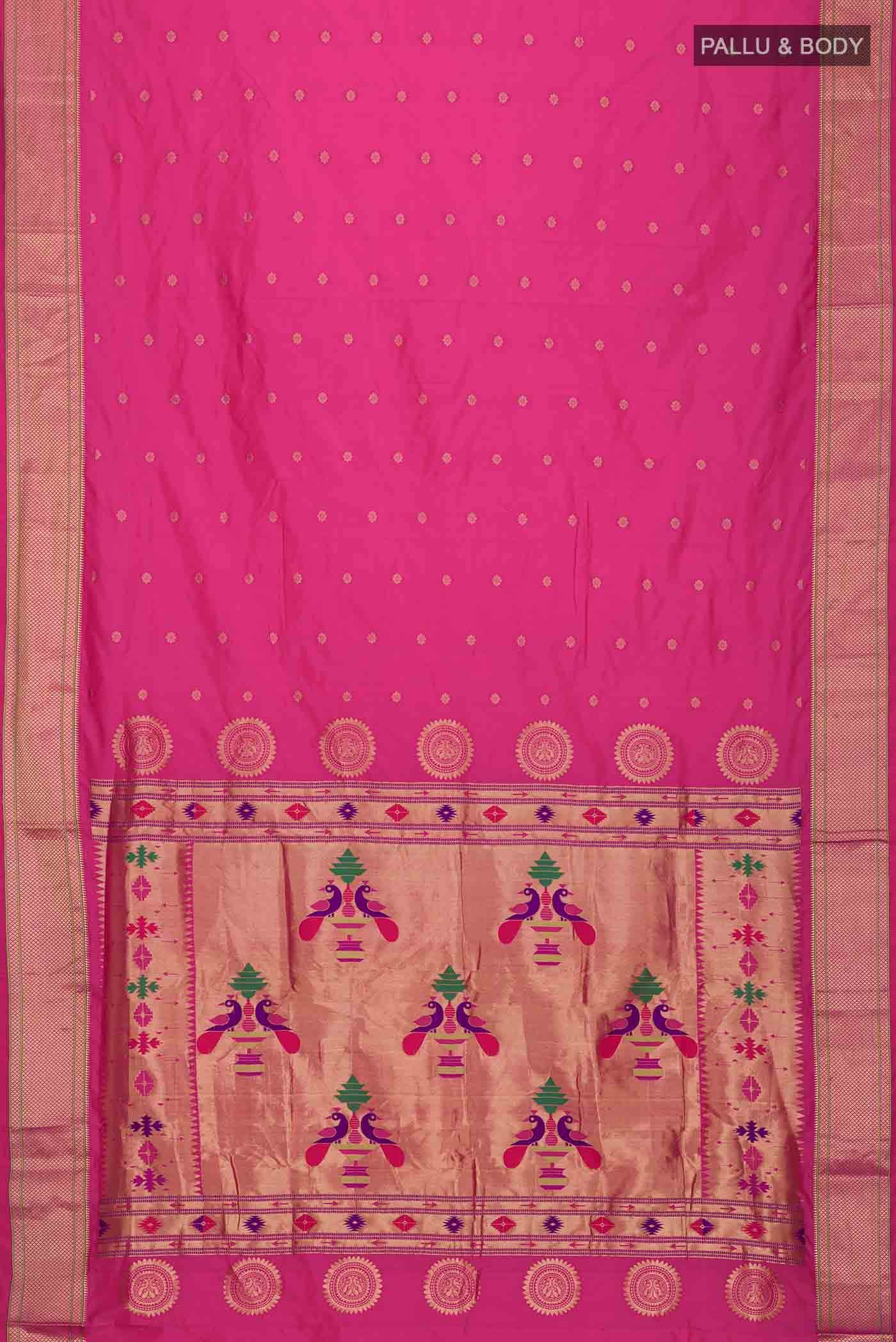 Pink Bangalore Silk Saree