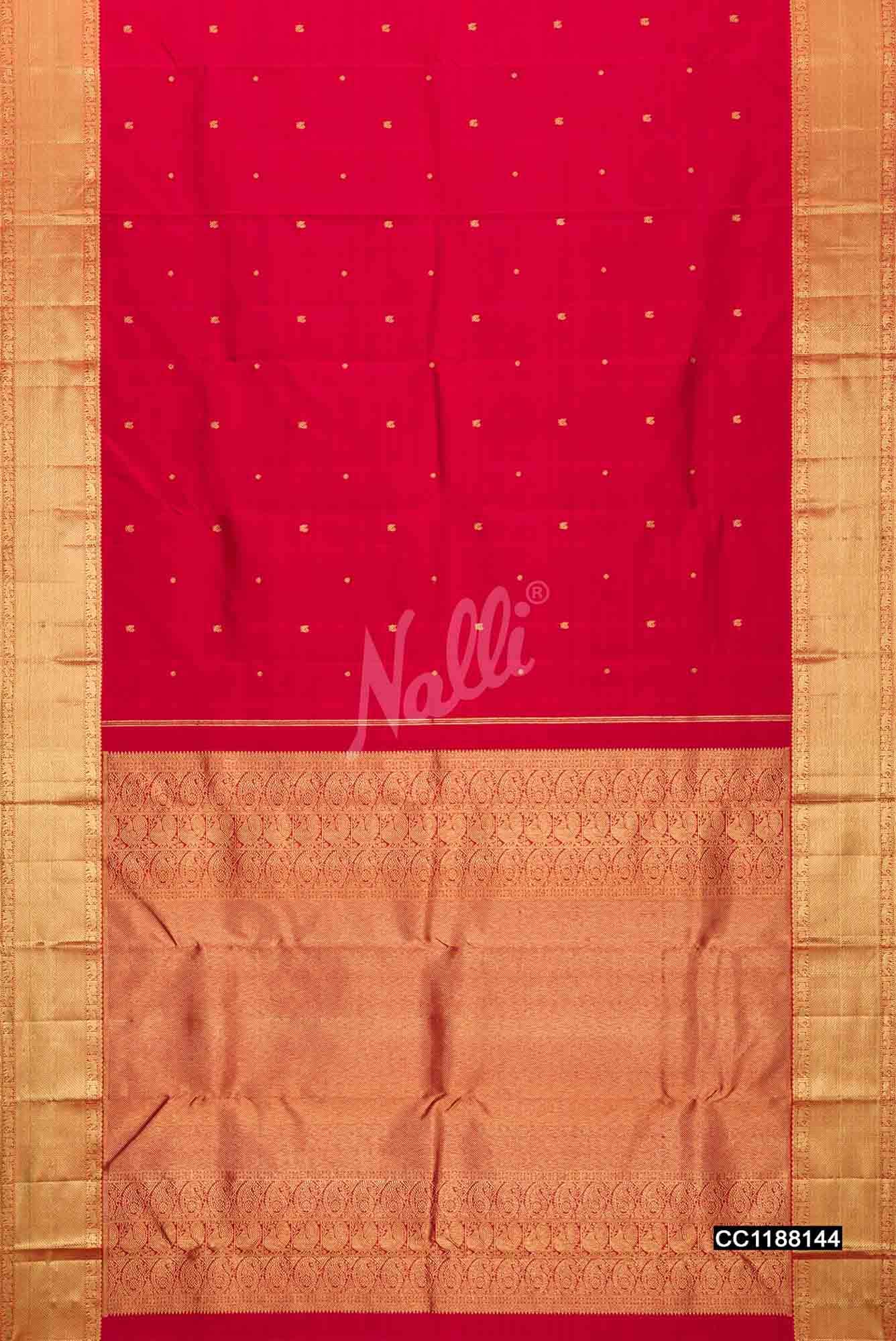Maroon Kanchipuram Silk Saree