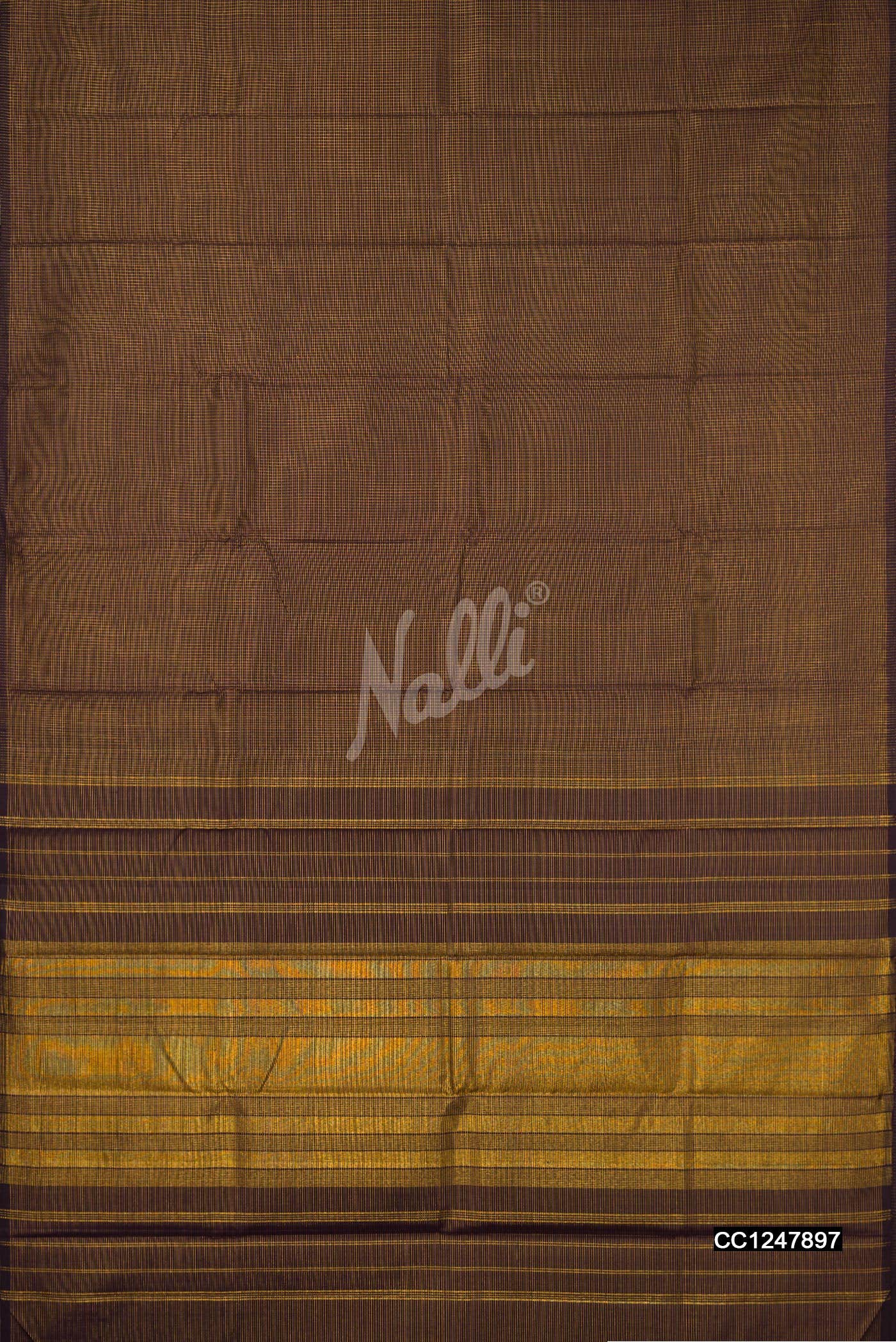 Brown Kanchipuram Silk Saree
