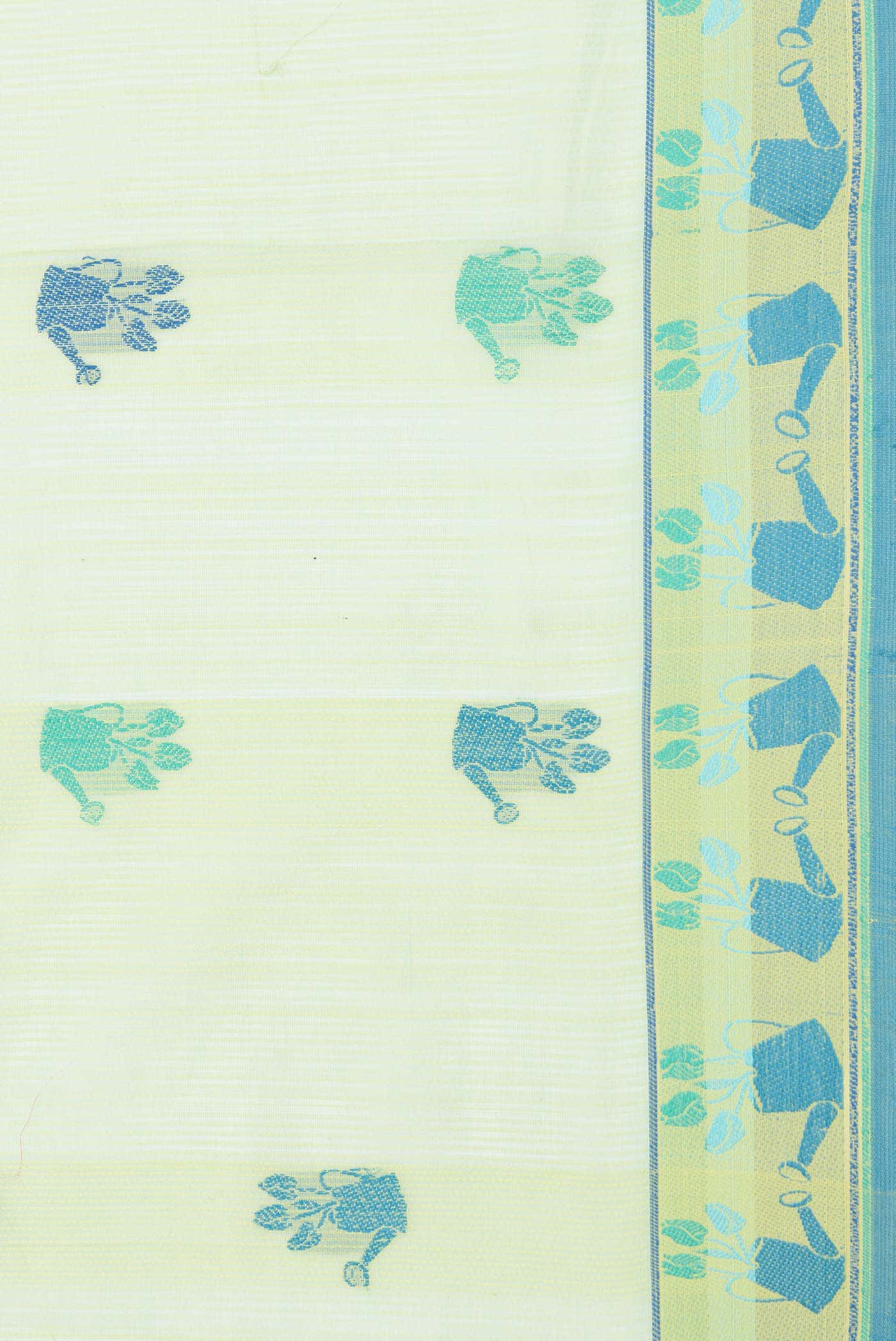 Green Dual Tone Chanderi Silk Saree