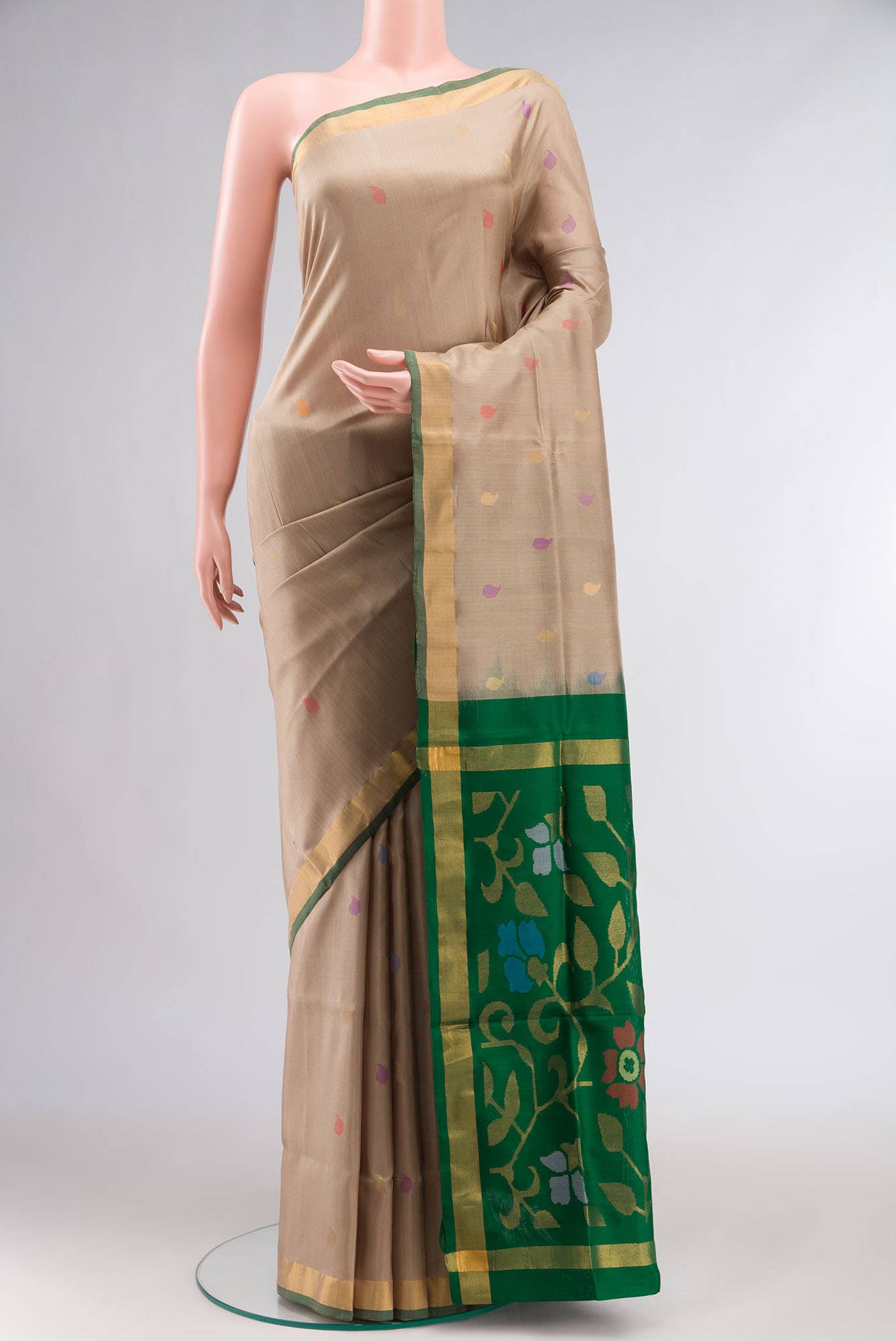 Beige Uppada Silk Saree