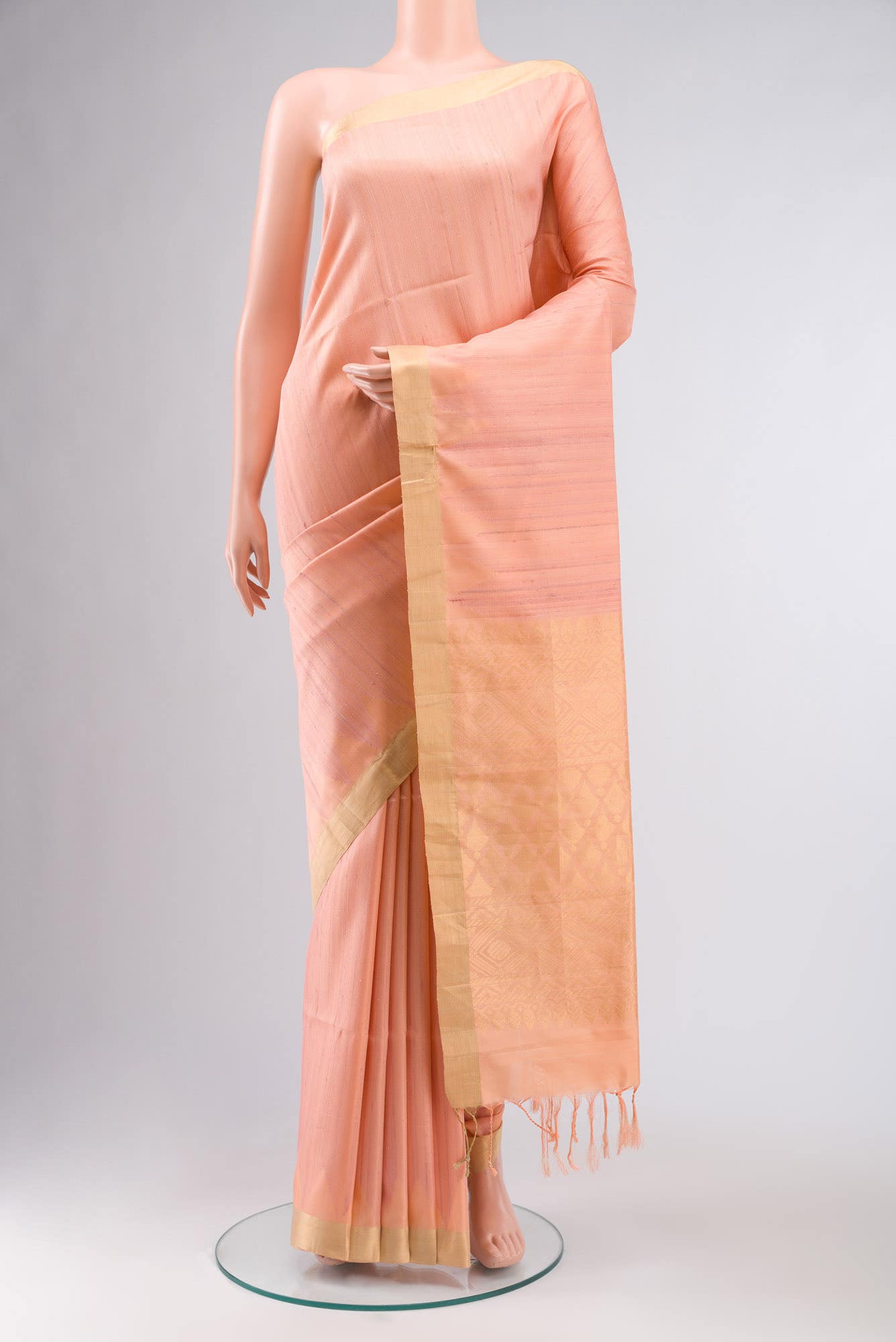 Peach Soft Silk Saree