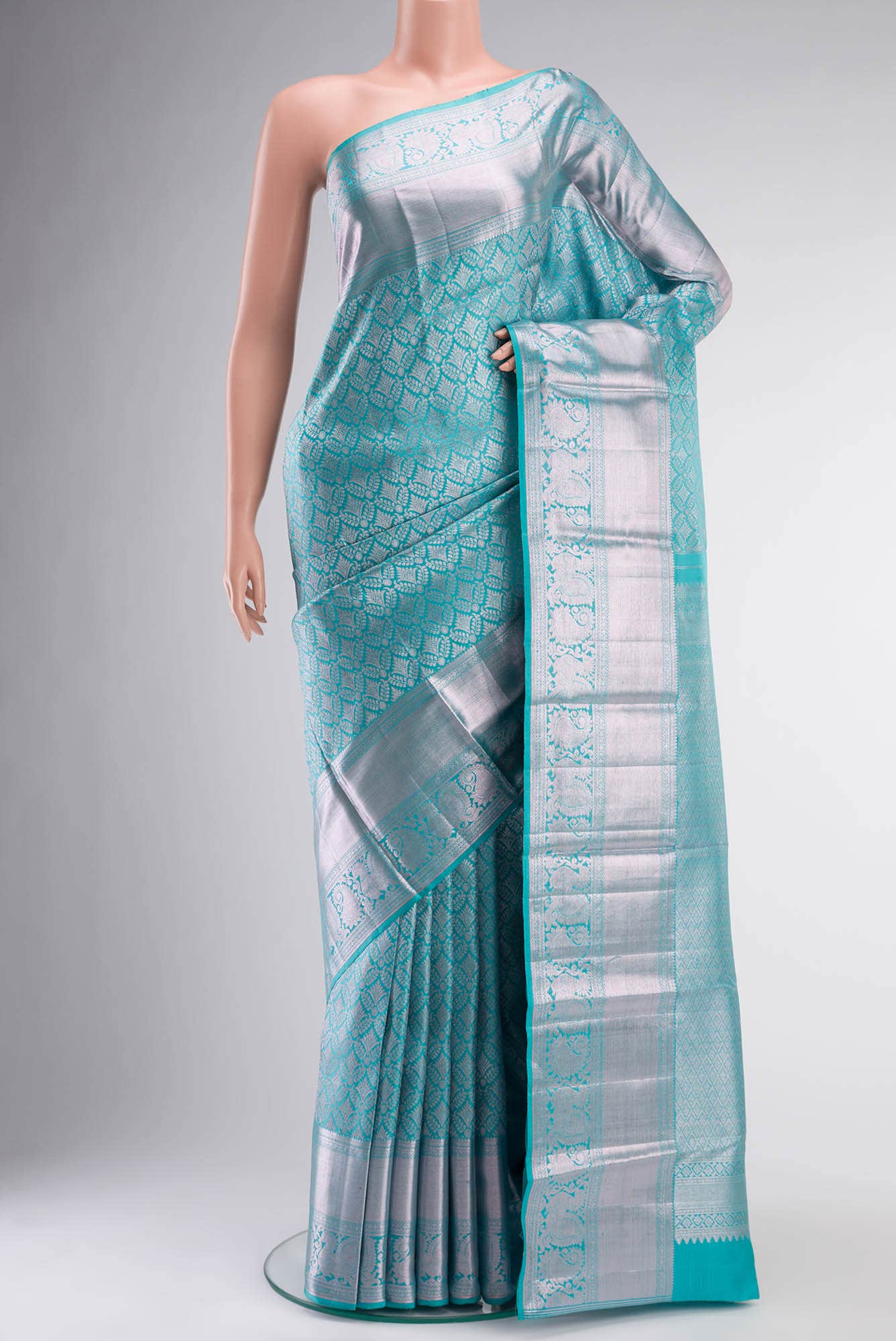 Blue Kanchipuram Silk Saree
