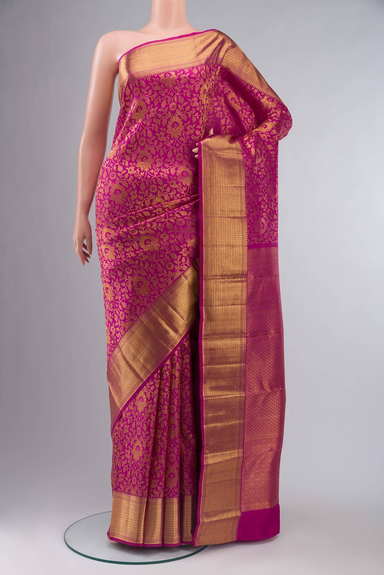 Pink Kanchipuram Silk Saree