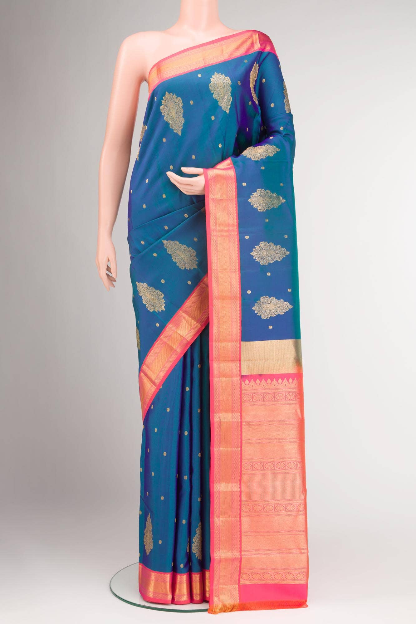 Blue Kanchipuram Silk Saree