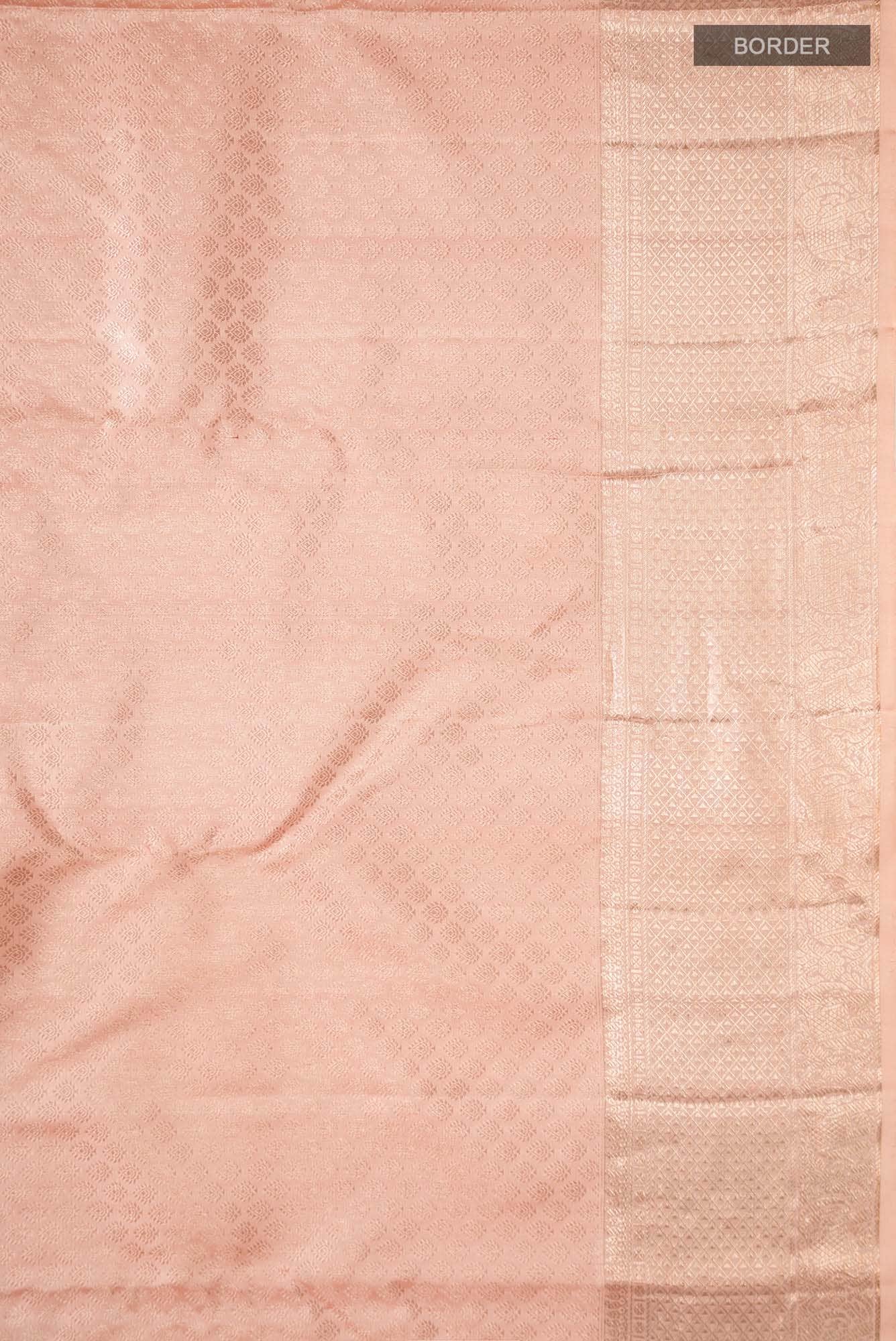 Peach Kanchipuram Silk Saree