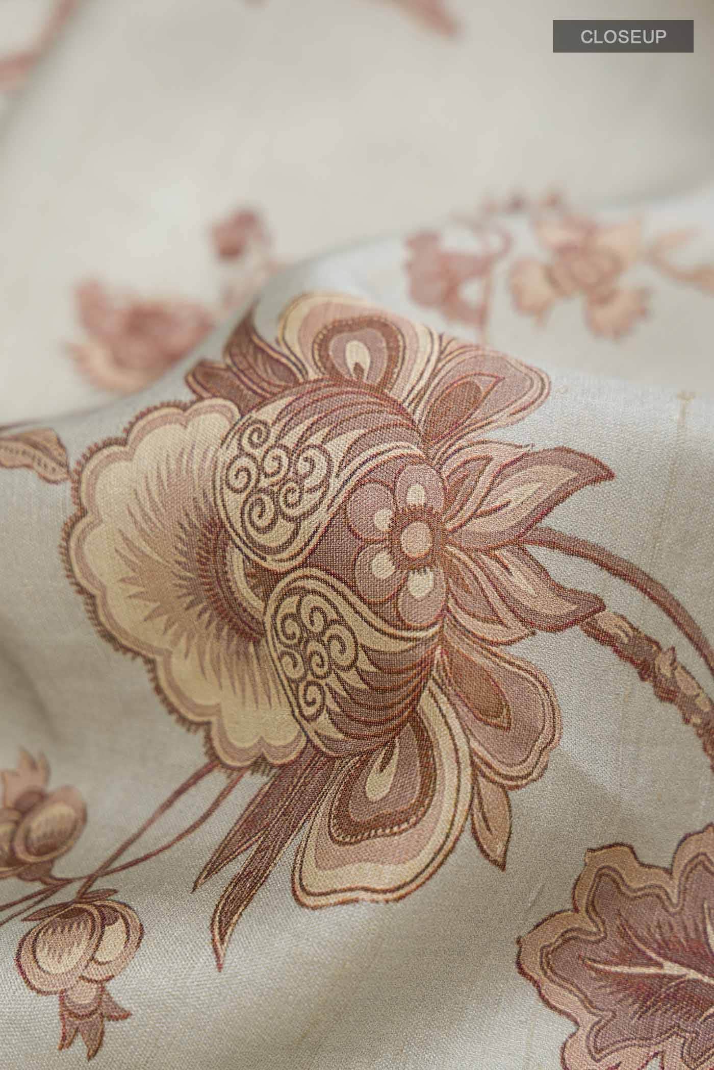 Blue Grey Bhagalpuri Tussar Silk Saree