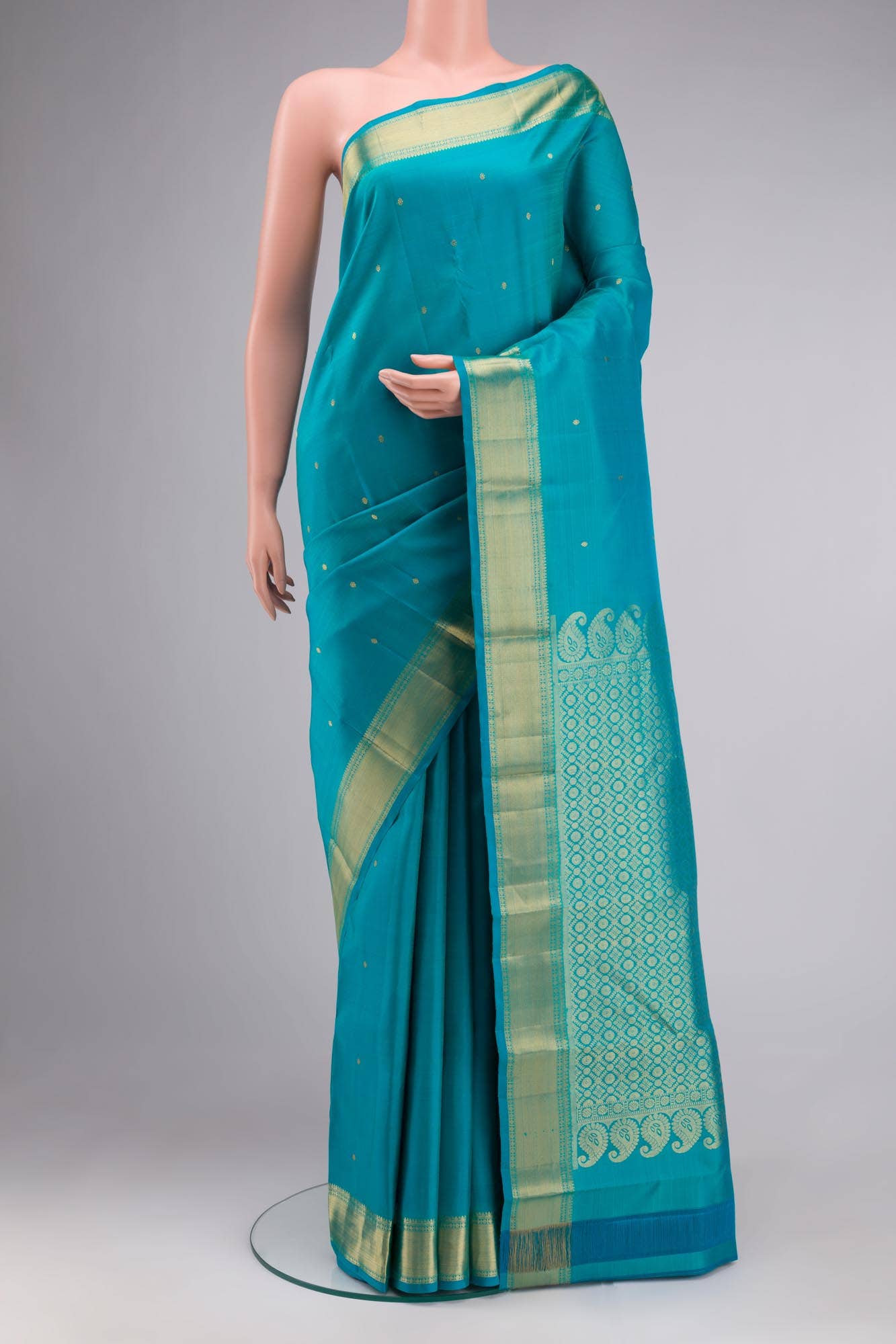 Blue Kanchipuram Silk Saree