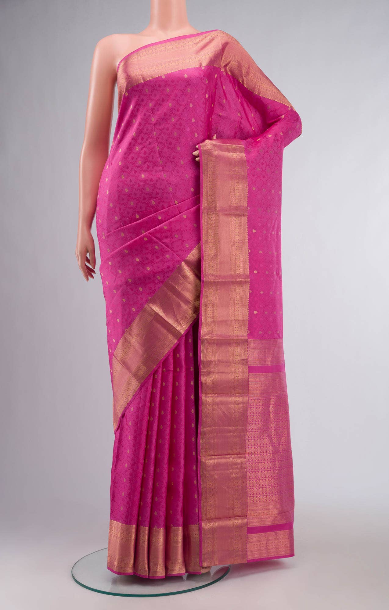 Pink Kanchipuram Silk Saree