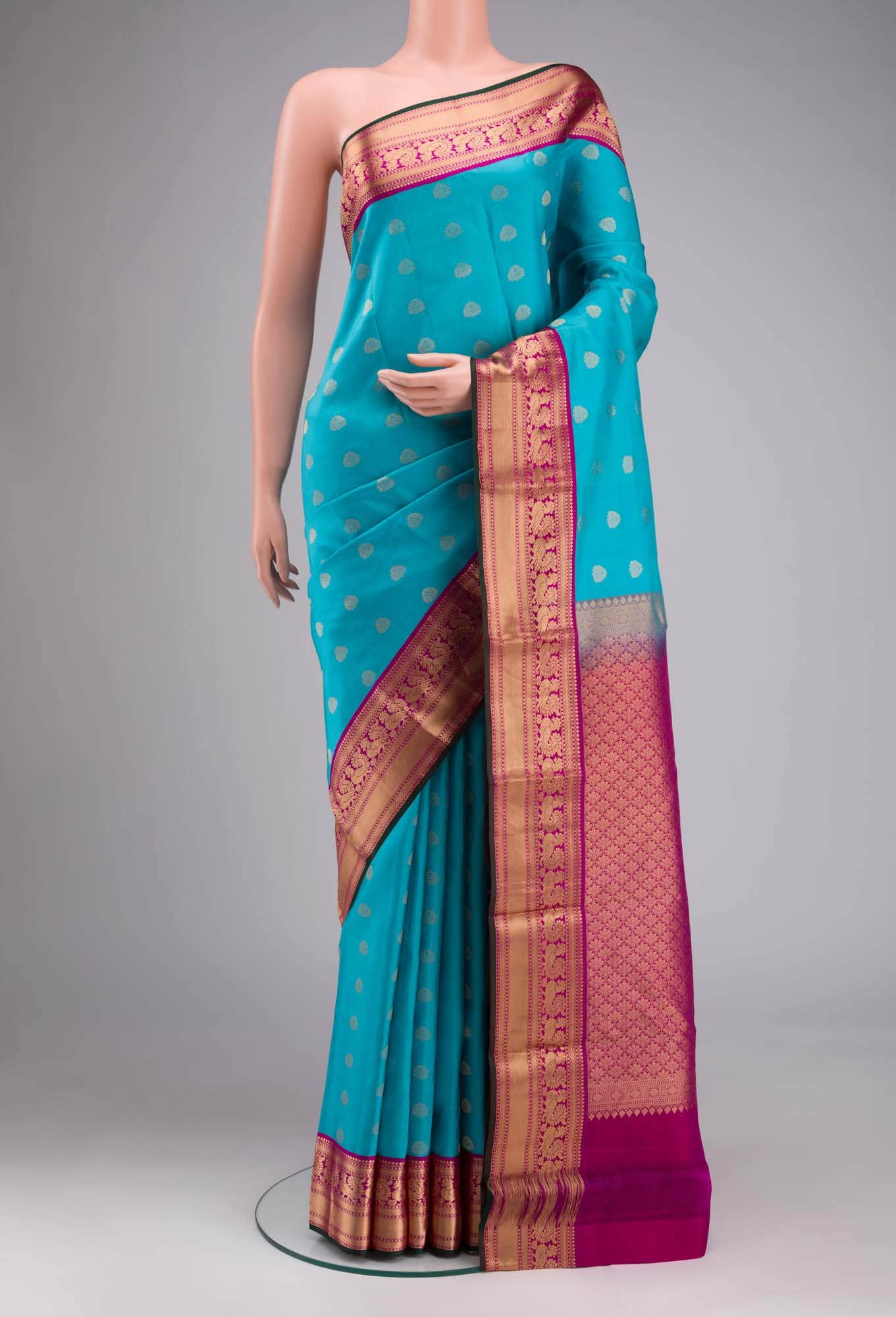 Blue Kanchipuram Silk Saree