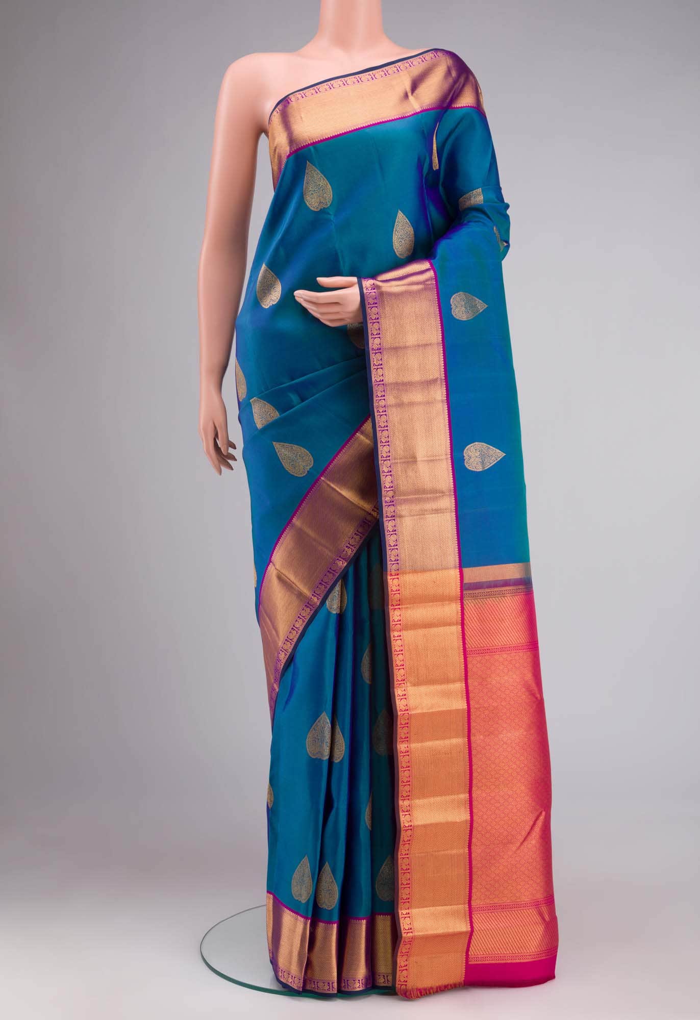 Blue Kanchipuram Silk Saree