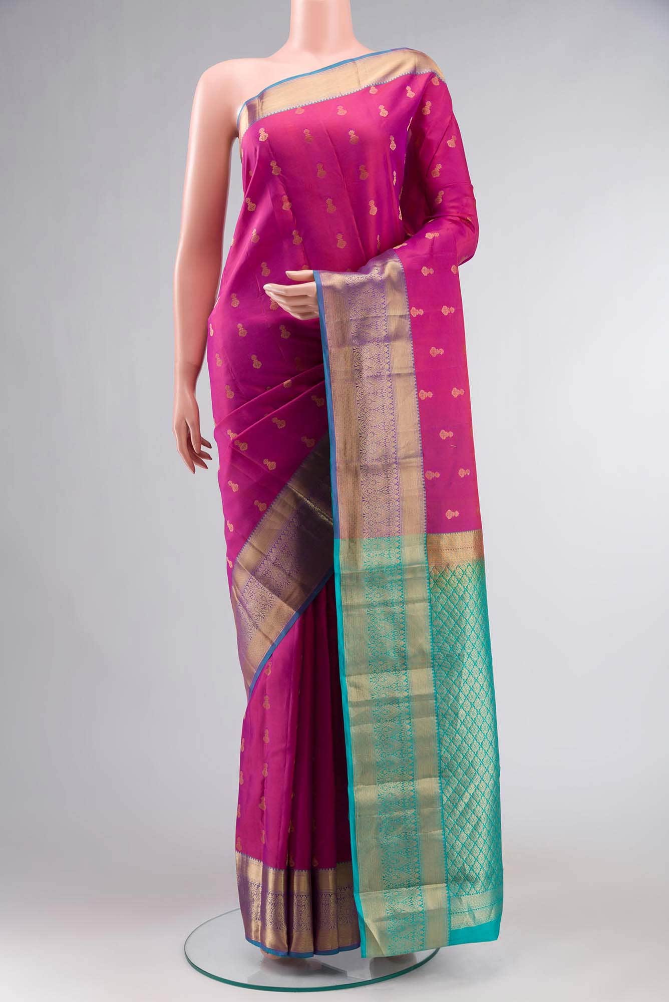 Pink Kanchipuram Silk Saree