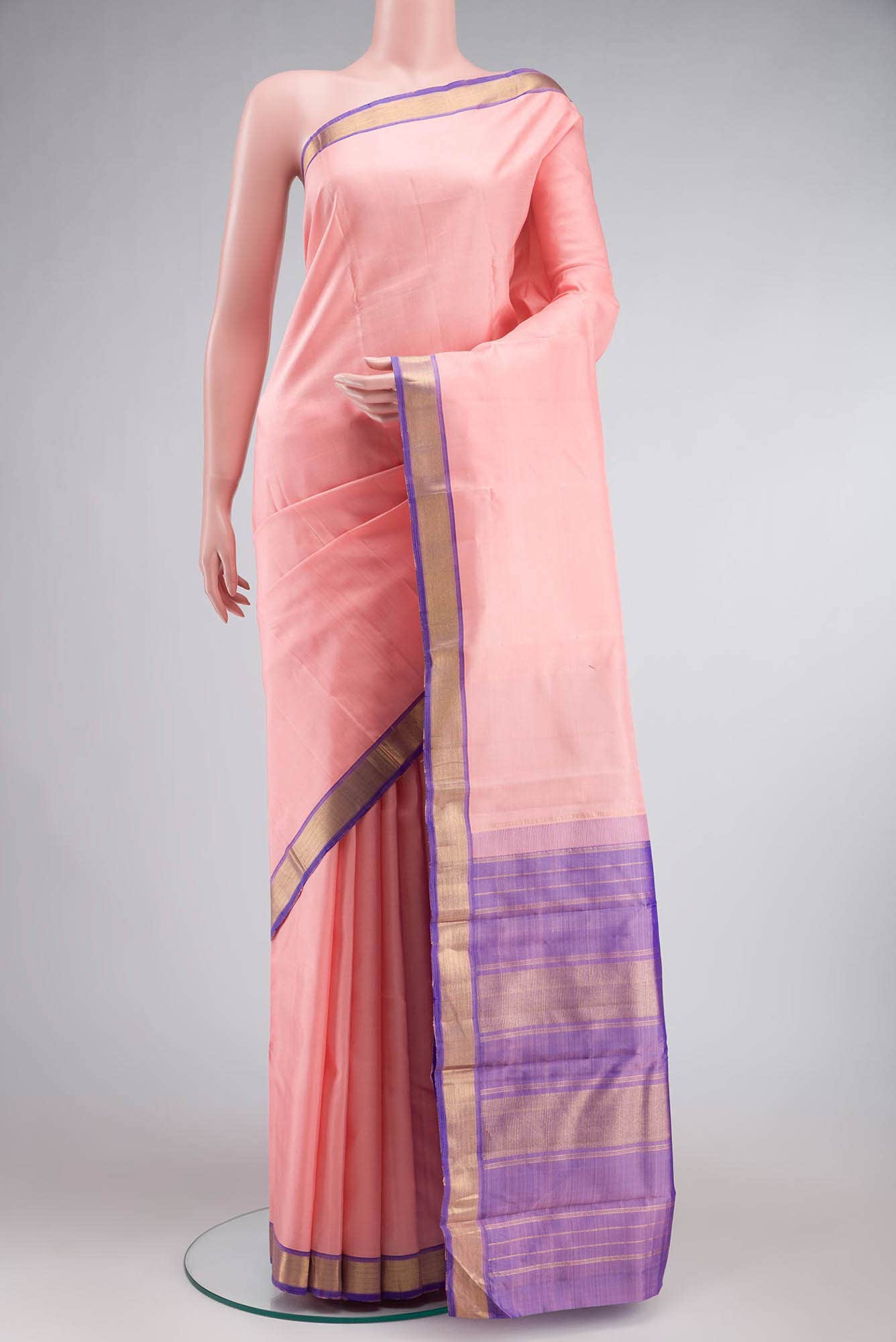 Pink Kanchipuram Silk Saree