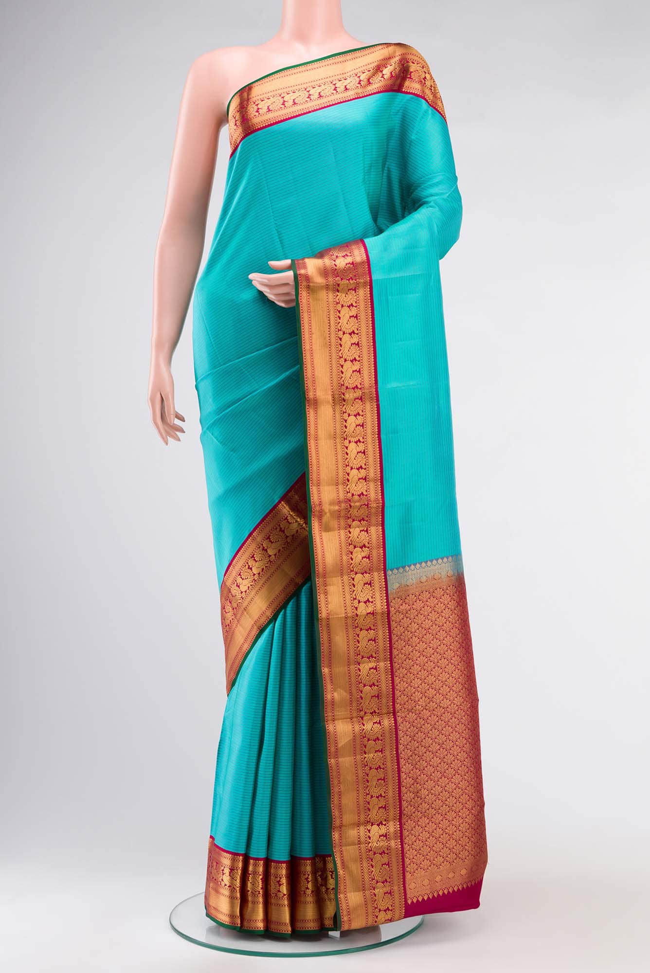 Blue Kanchipuram Silk Saree