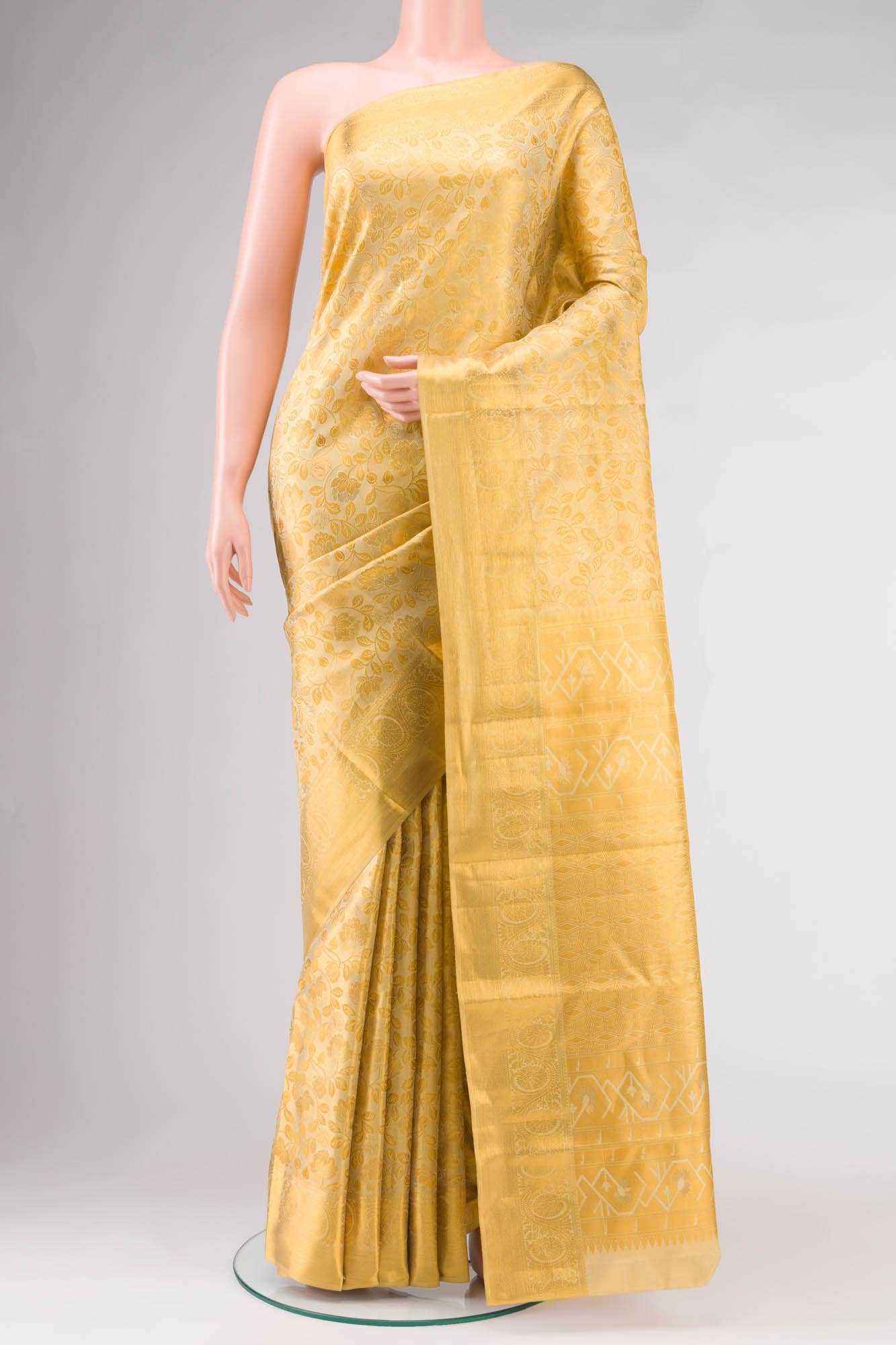Gold Kanchipuram Tissue Silk Saree