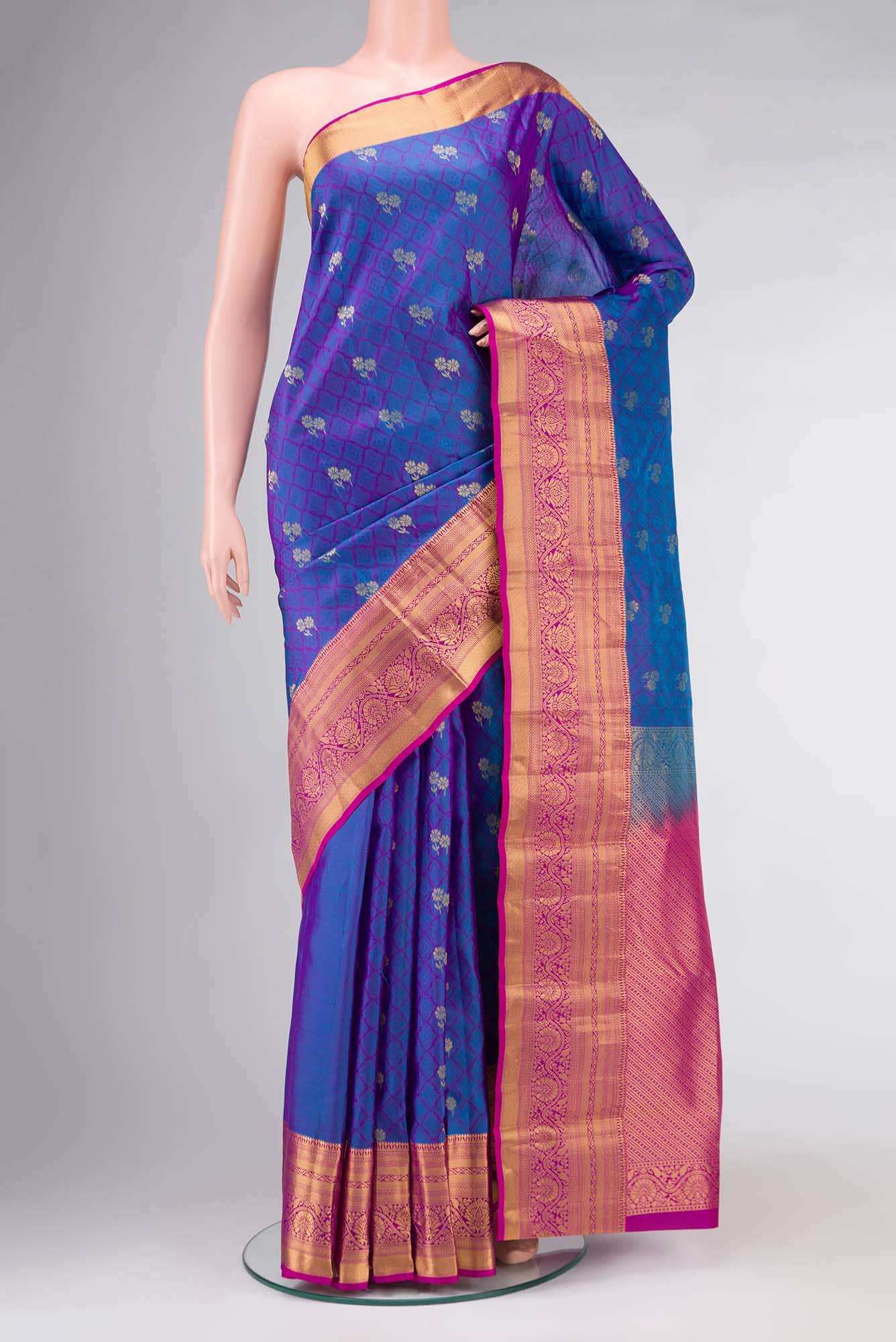 Blue Kanchipuram Silk Saree
