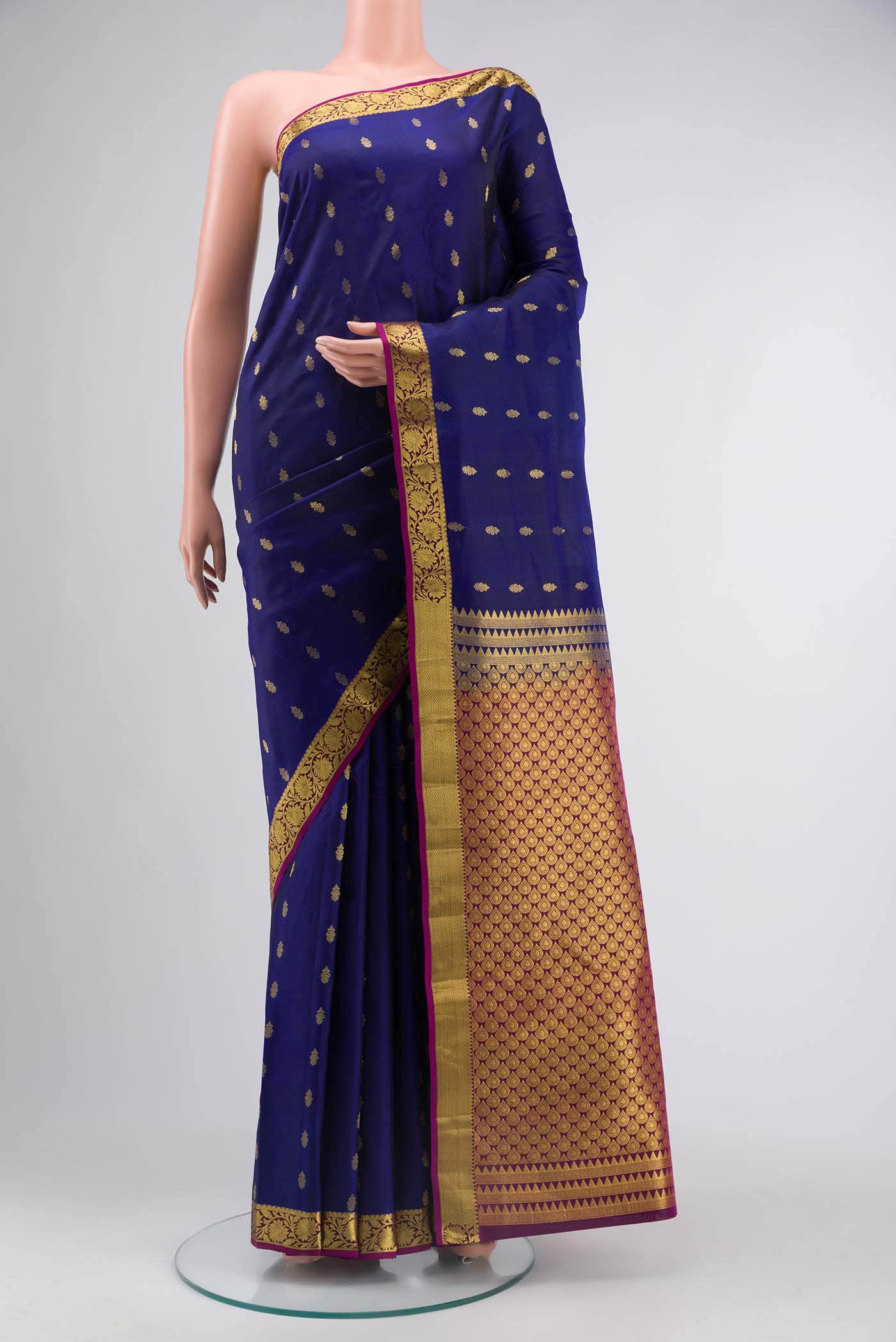 Blue Kanchipuram Silk Saree