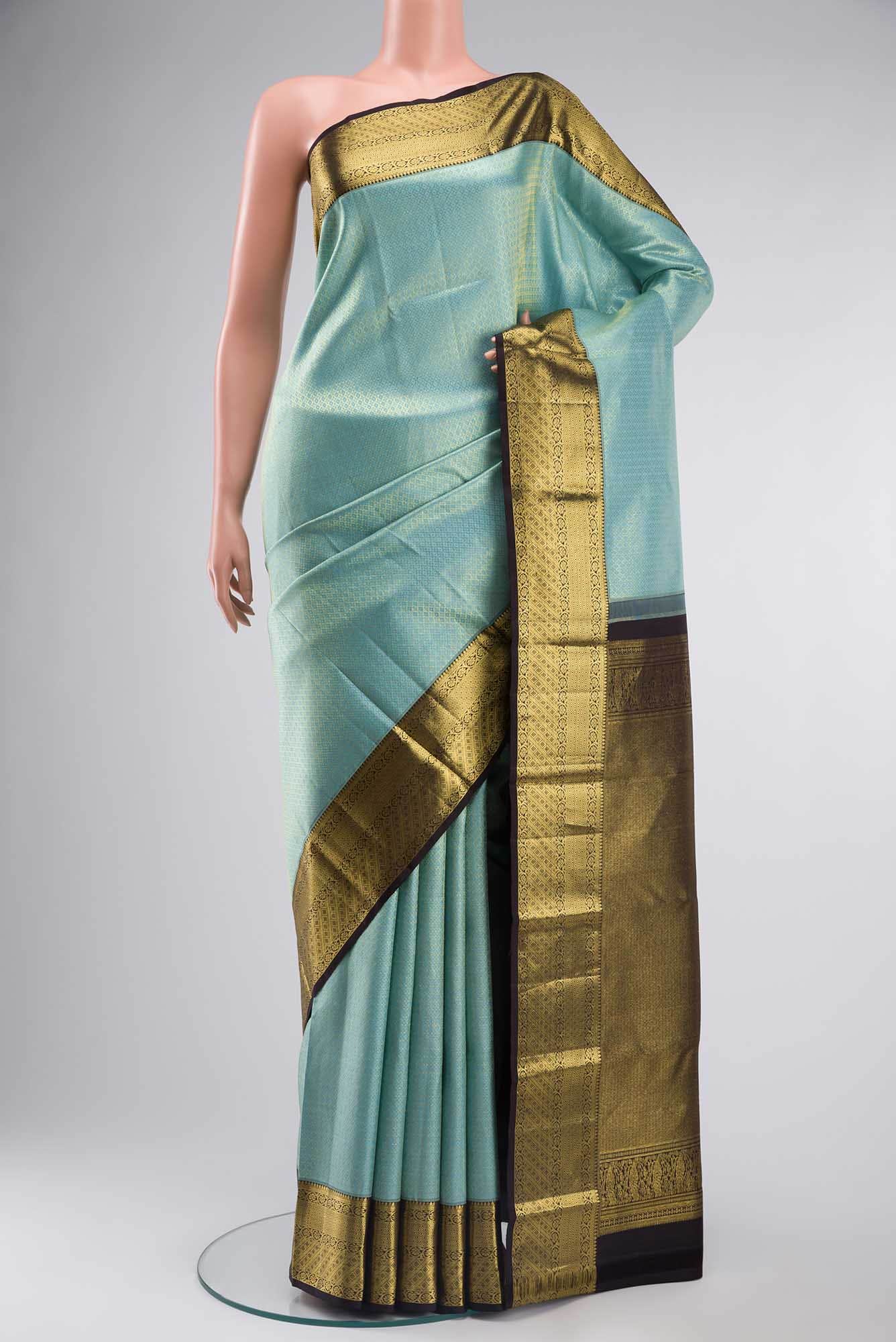 Blue Kanchipuram Silk Saree