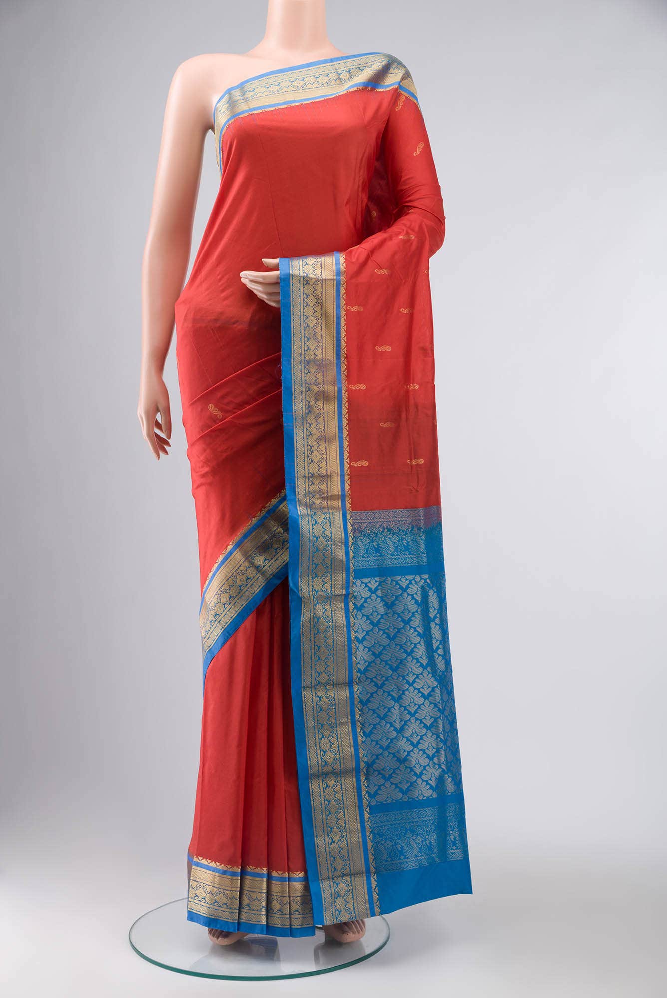 Red Bangalore Silk Saree