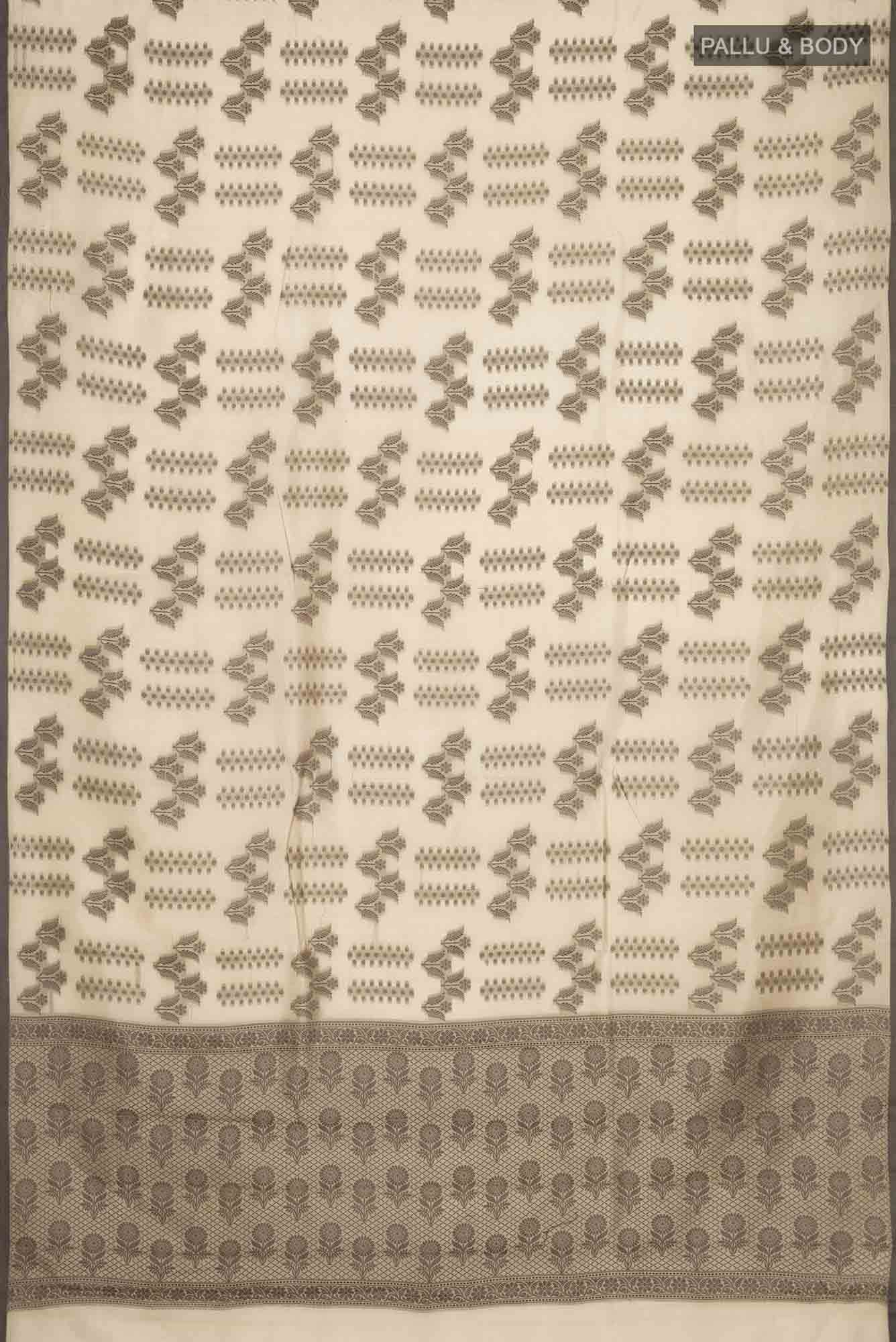 Beige Banarasi Raw Silk Saree