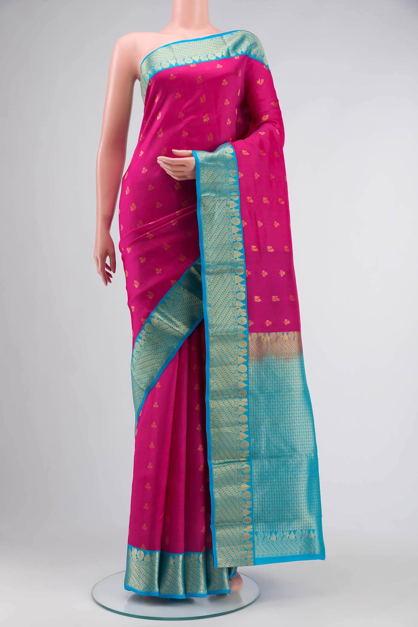 Pink Kanchipuram Silk Saree