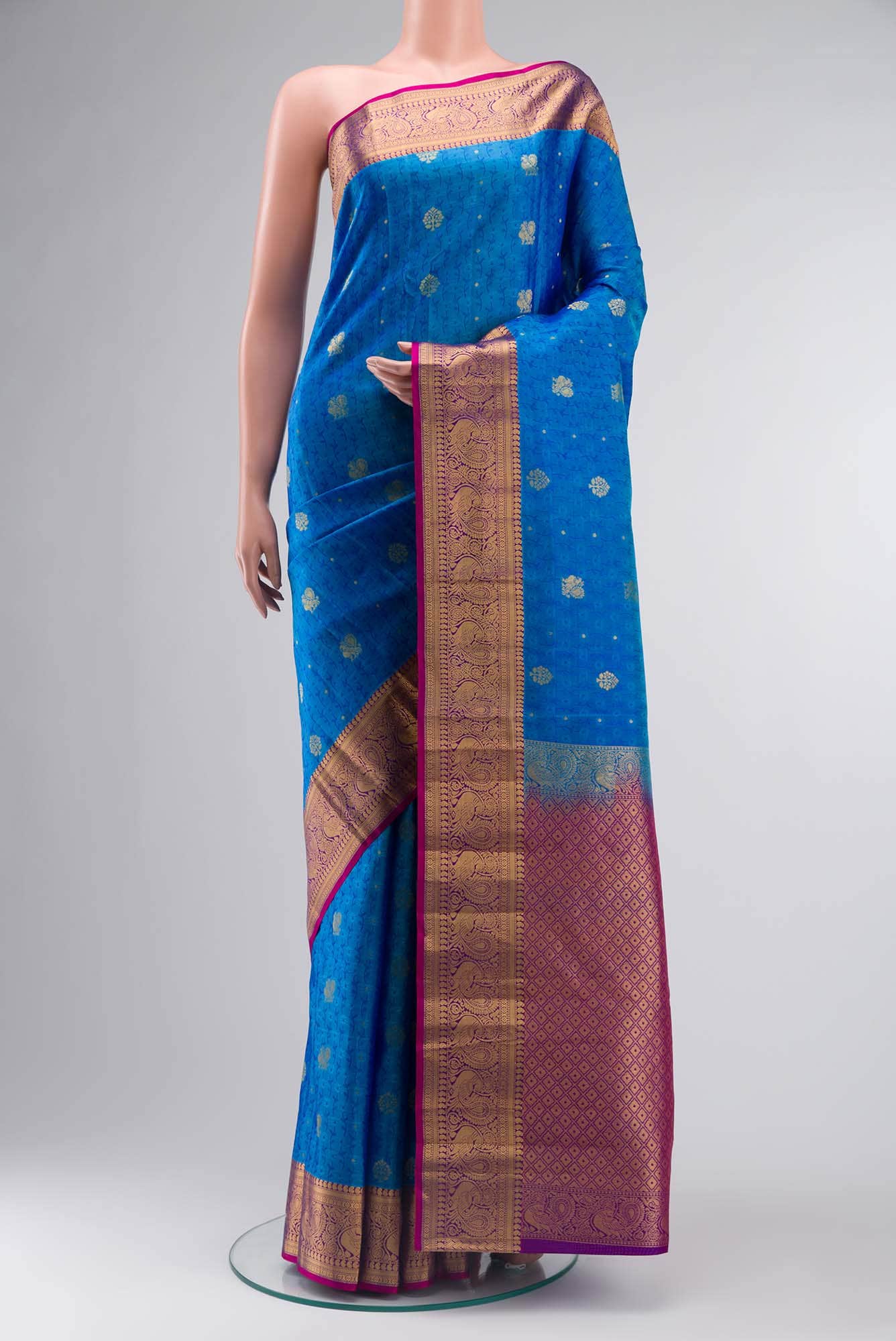 Blue Kanchipuram Silk Saree
