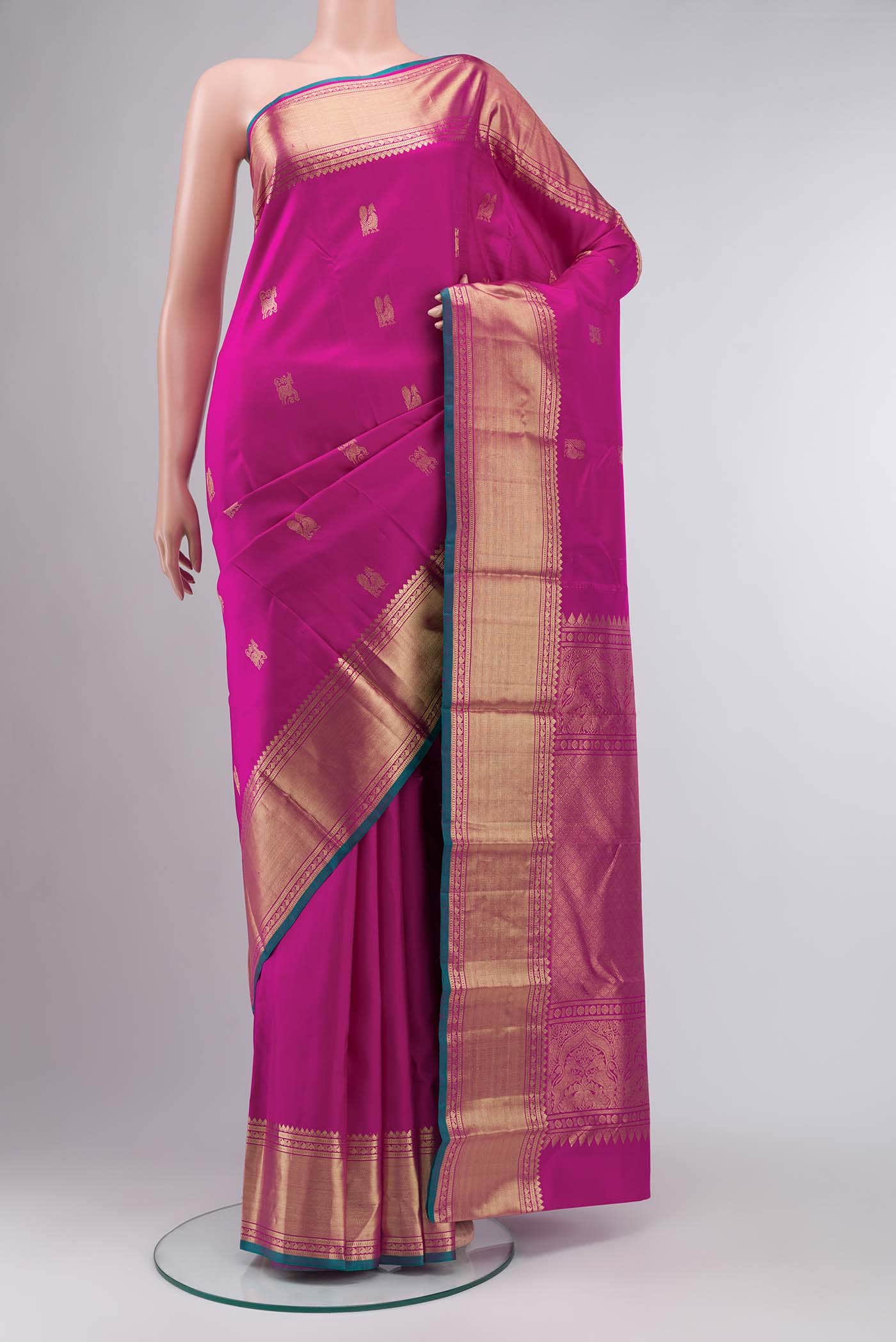 Pink Kanchipuram Silk Saree
