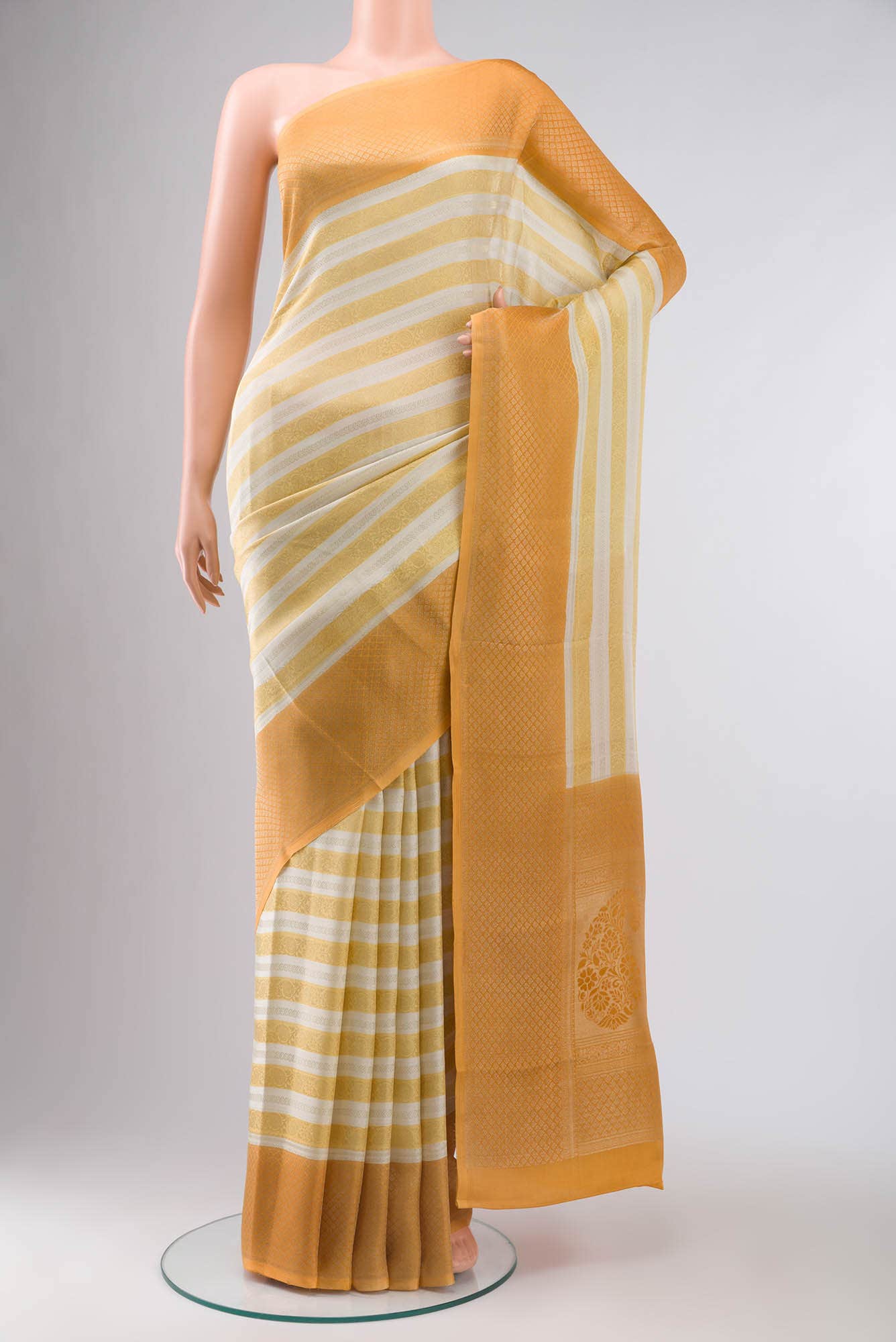 Multi Mysore Crepe Saree