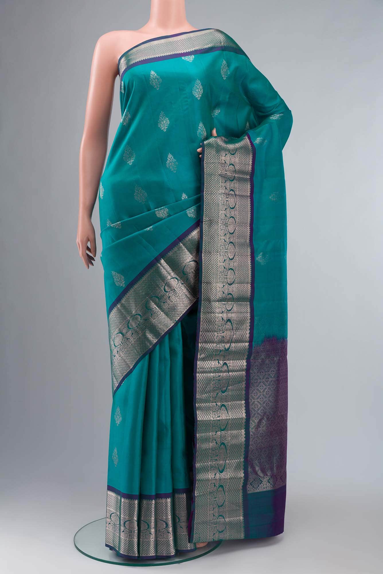 Blue Kanchipuram Silk Saree