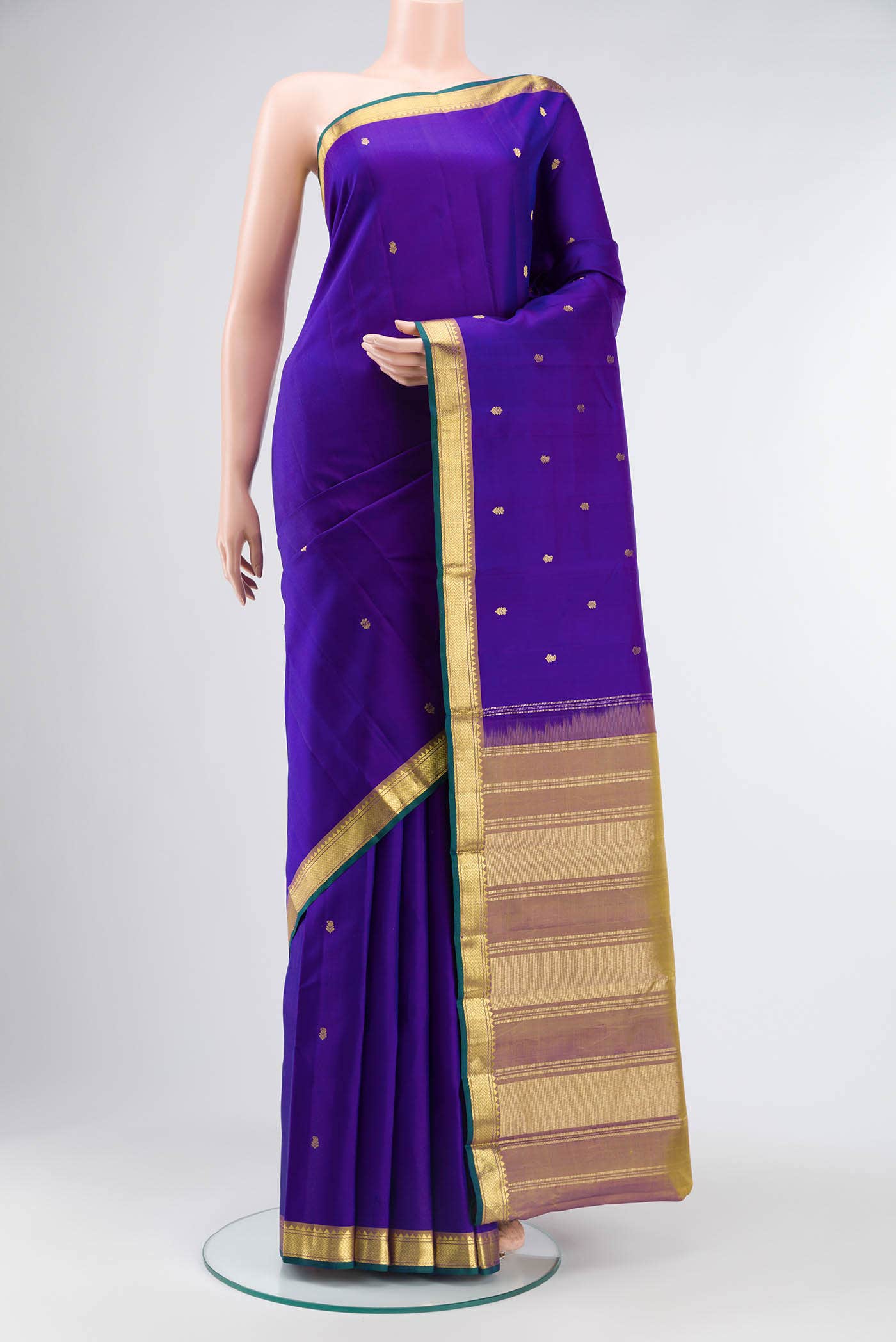 Violet Kanchipuram Silk Saree