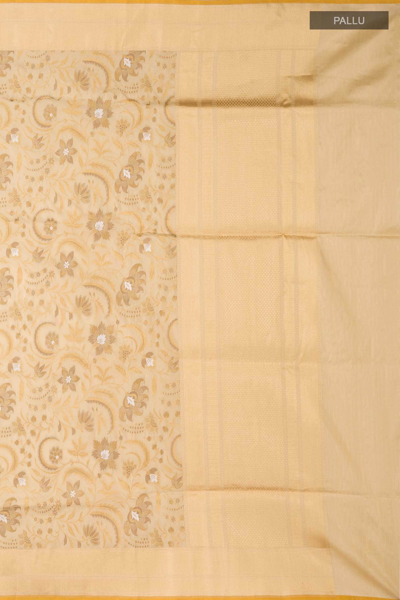 Beige Banarasi Silk Saree
