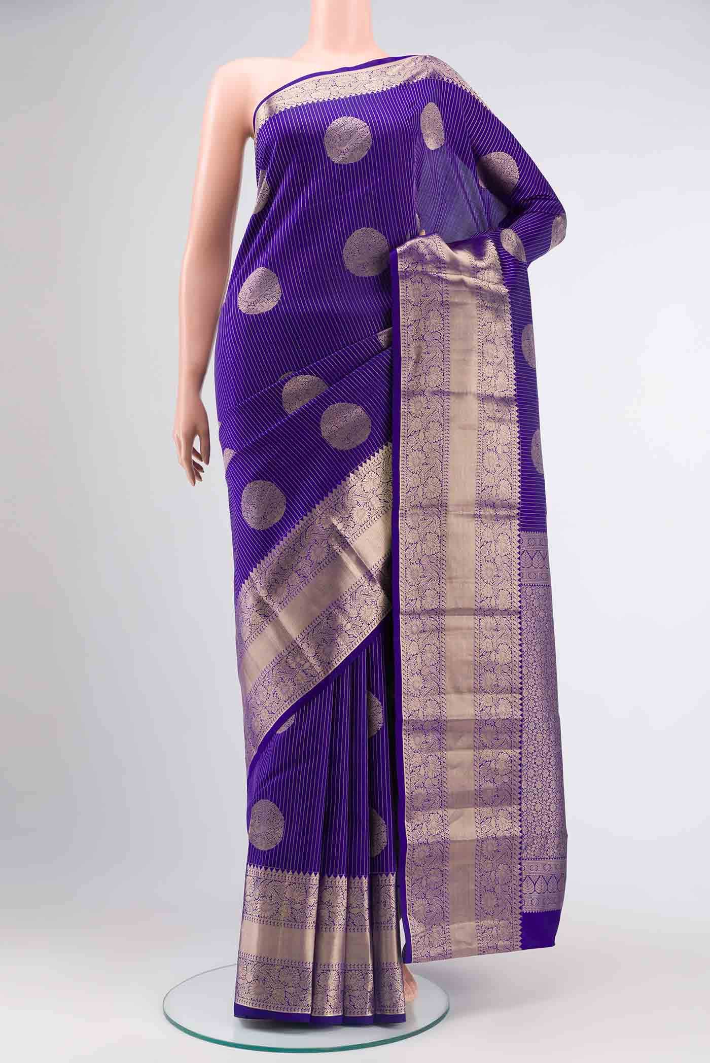 Blue Kanchipuram Silk Saree