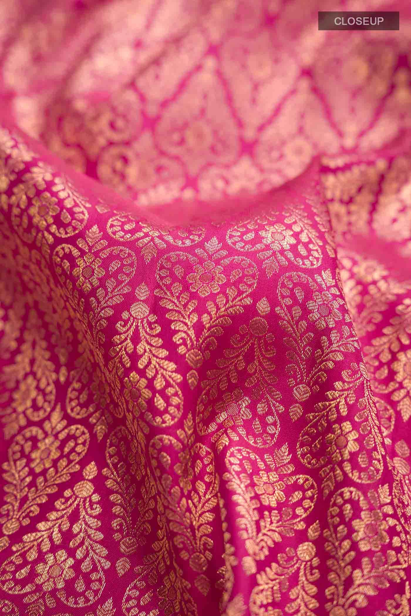 Pink Kanchipuram Silk Saree