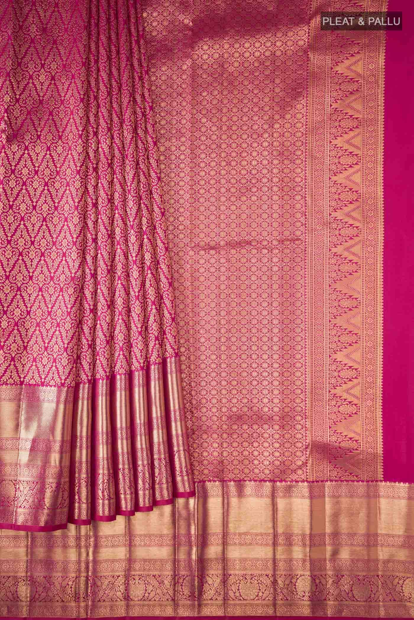 Pink Kanchipuram Silk Saree