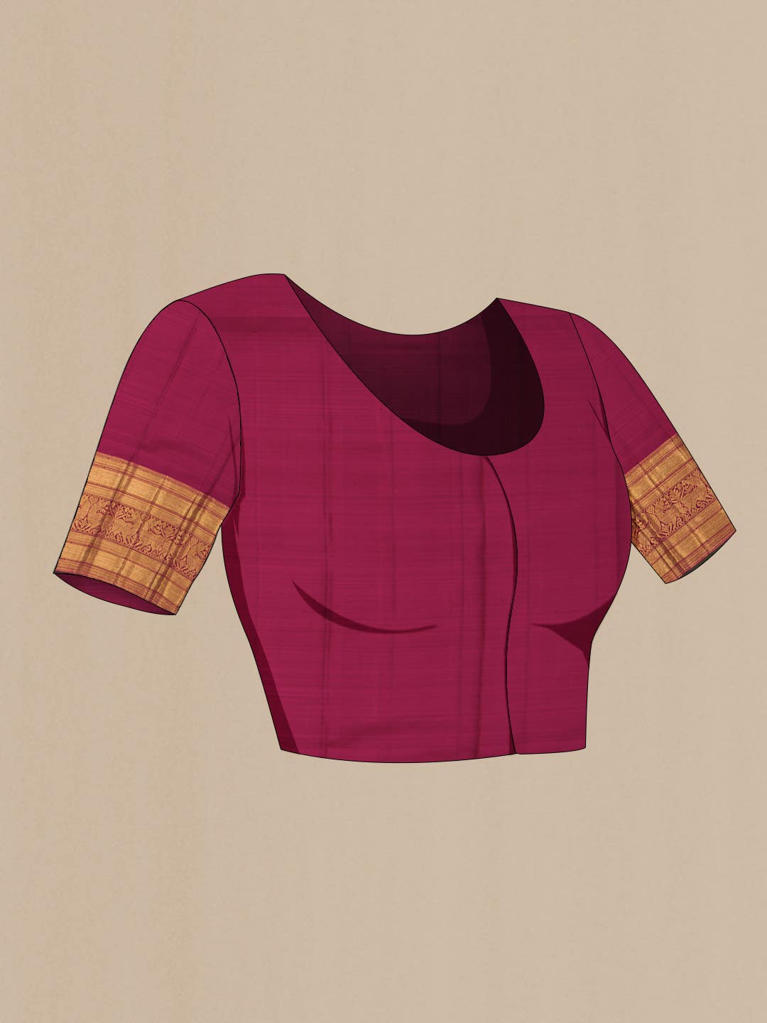 Magenta Kanchipuram Silk Saree