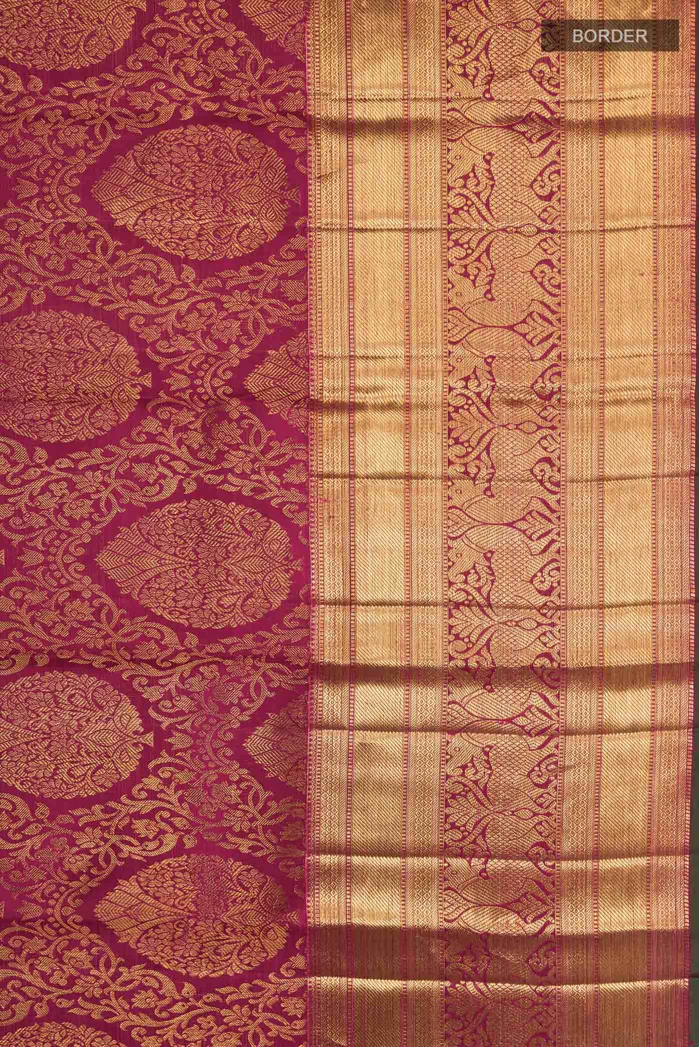 Magenta Kanchipuram Silk Saree