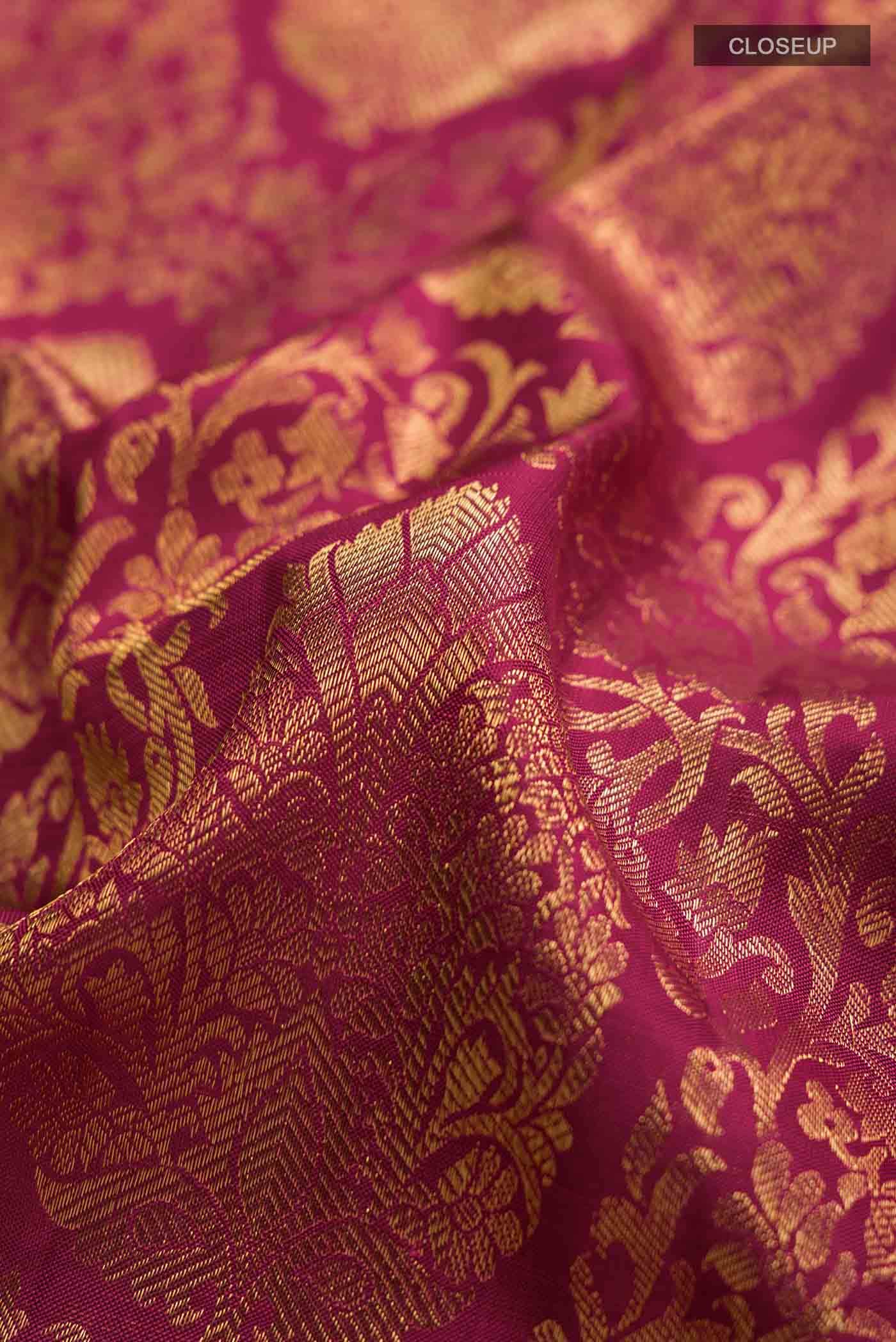 Magenta Kanchipuram Silk Saree