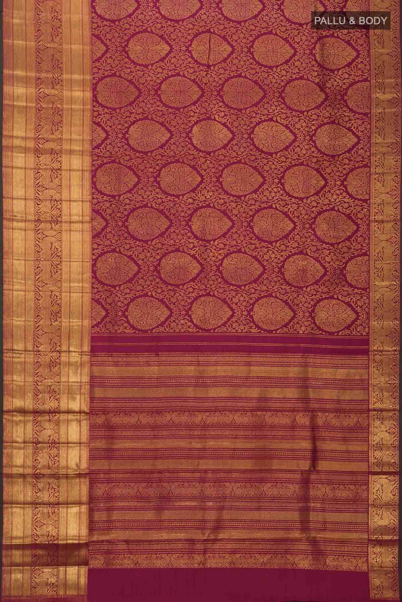 Magenta Kanchipuram Silk Saree