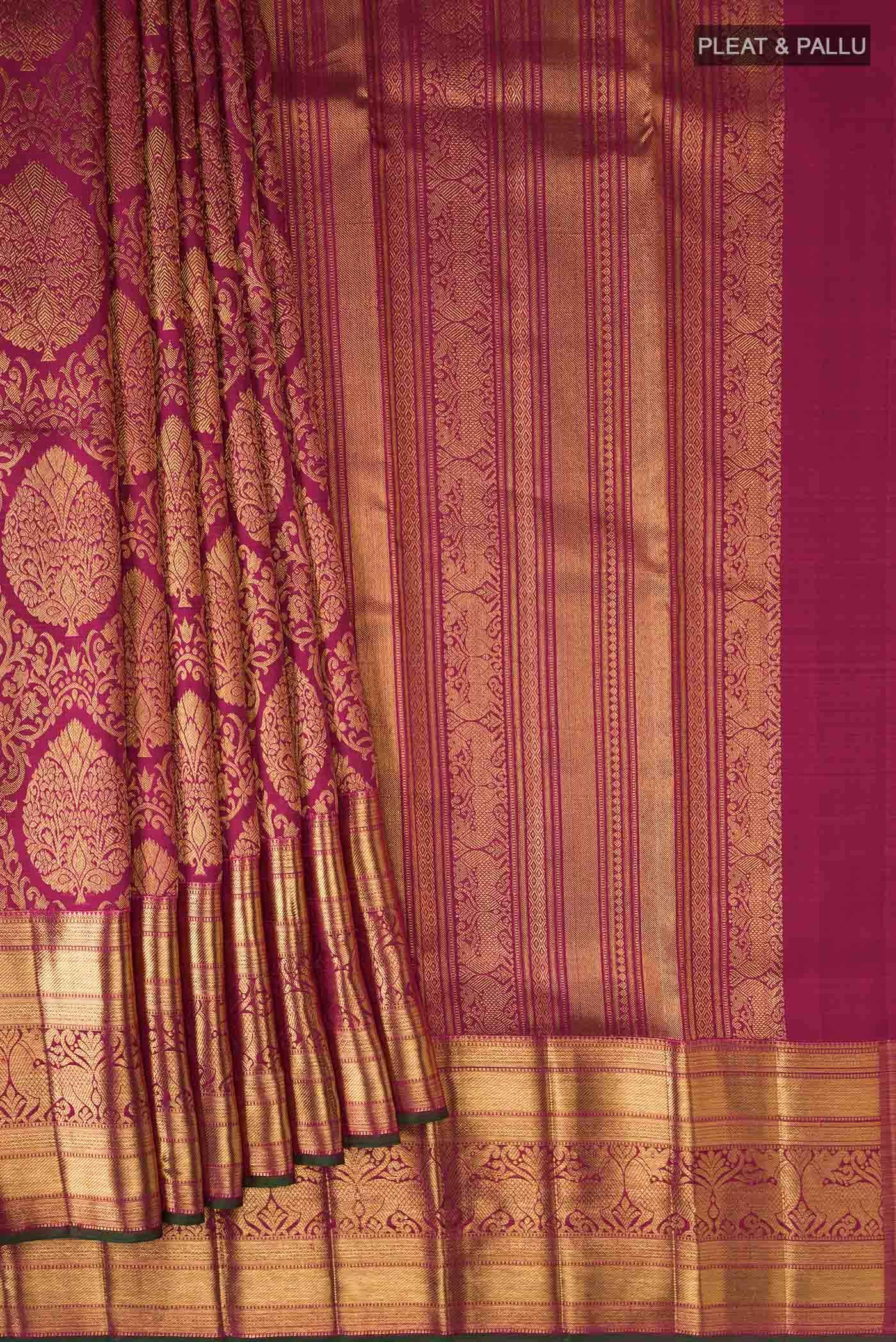 Magenta Kanchipuram Silk Saree