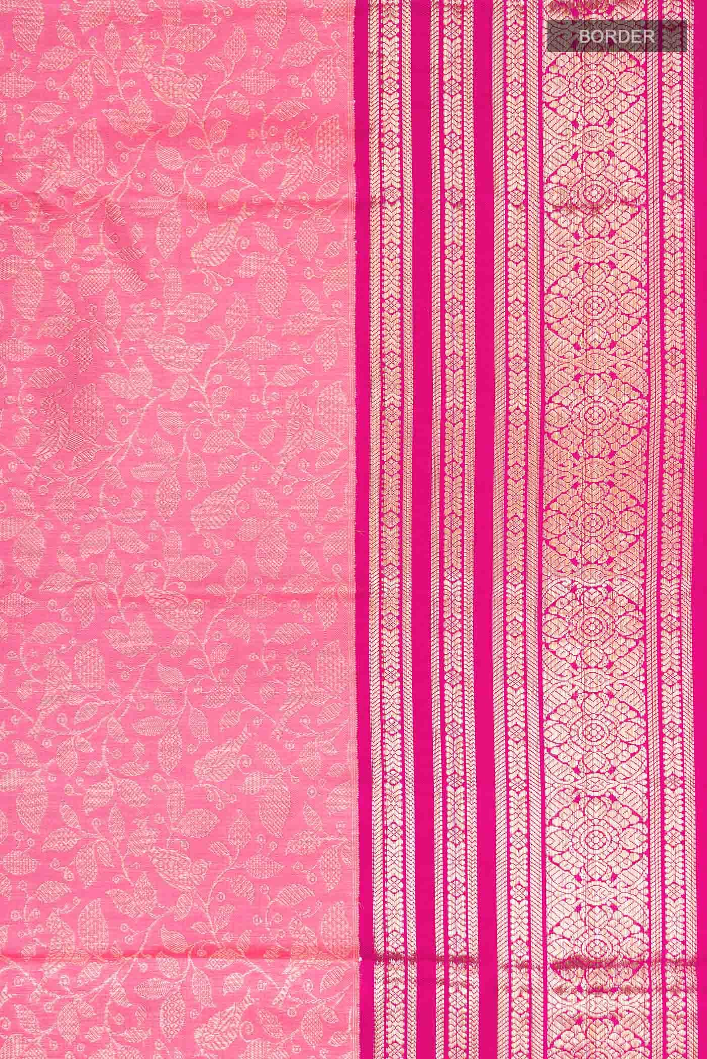 Pink Kanchipuram Silk Saree