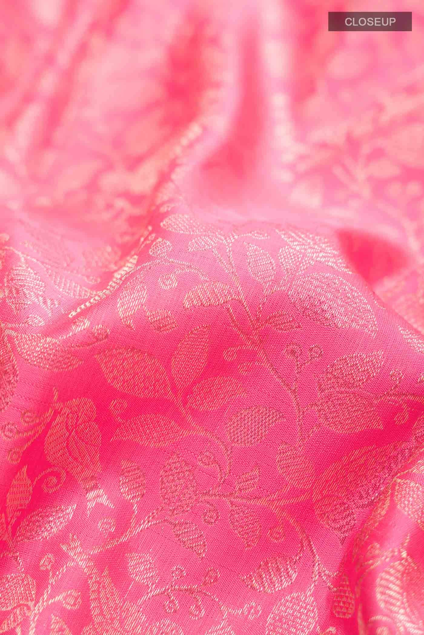 Pink Kanchipuram Silk Saree
