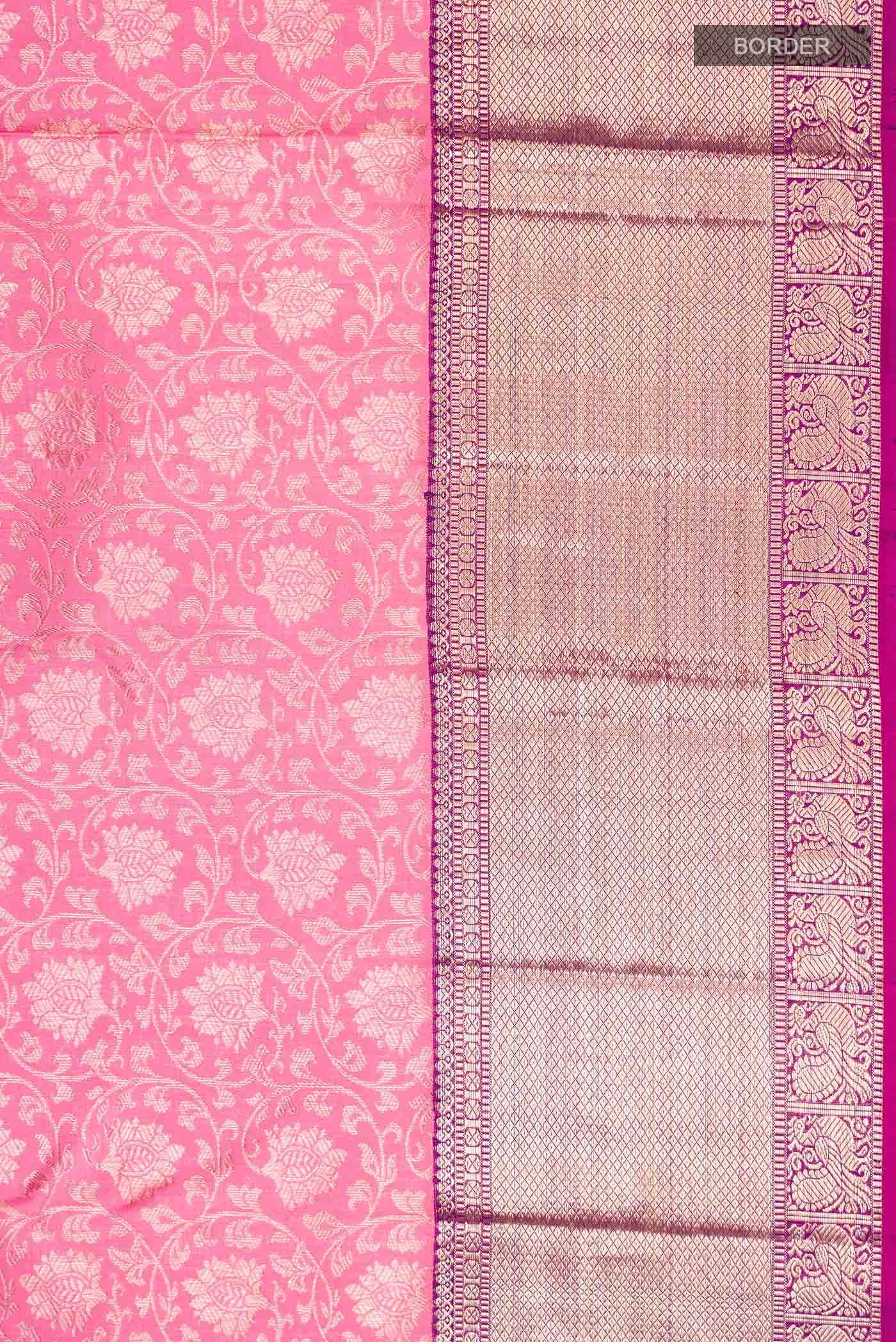 Pink Kanchipuram Silk Saree