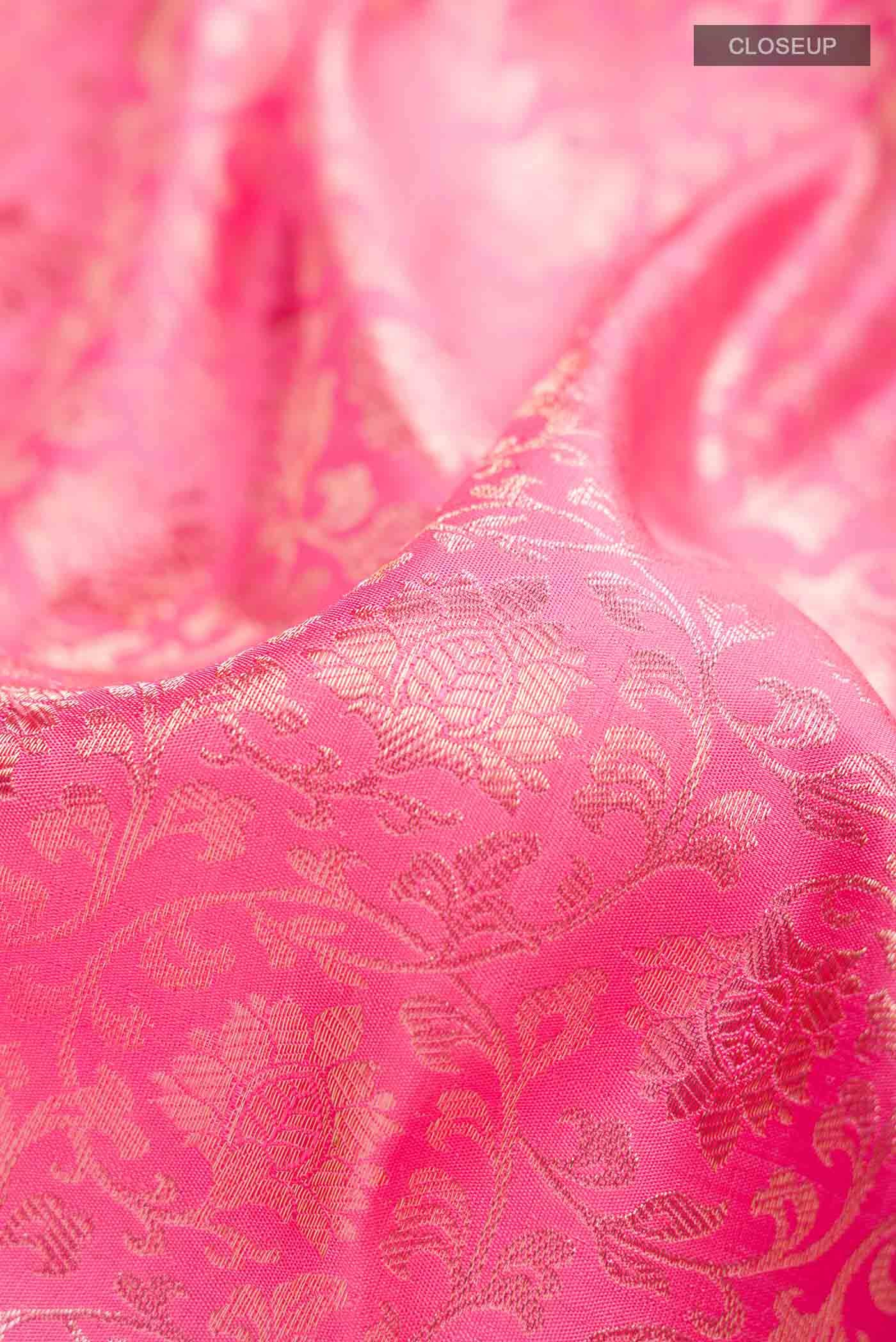 Pink Kanchipuram Silk Saree