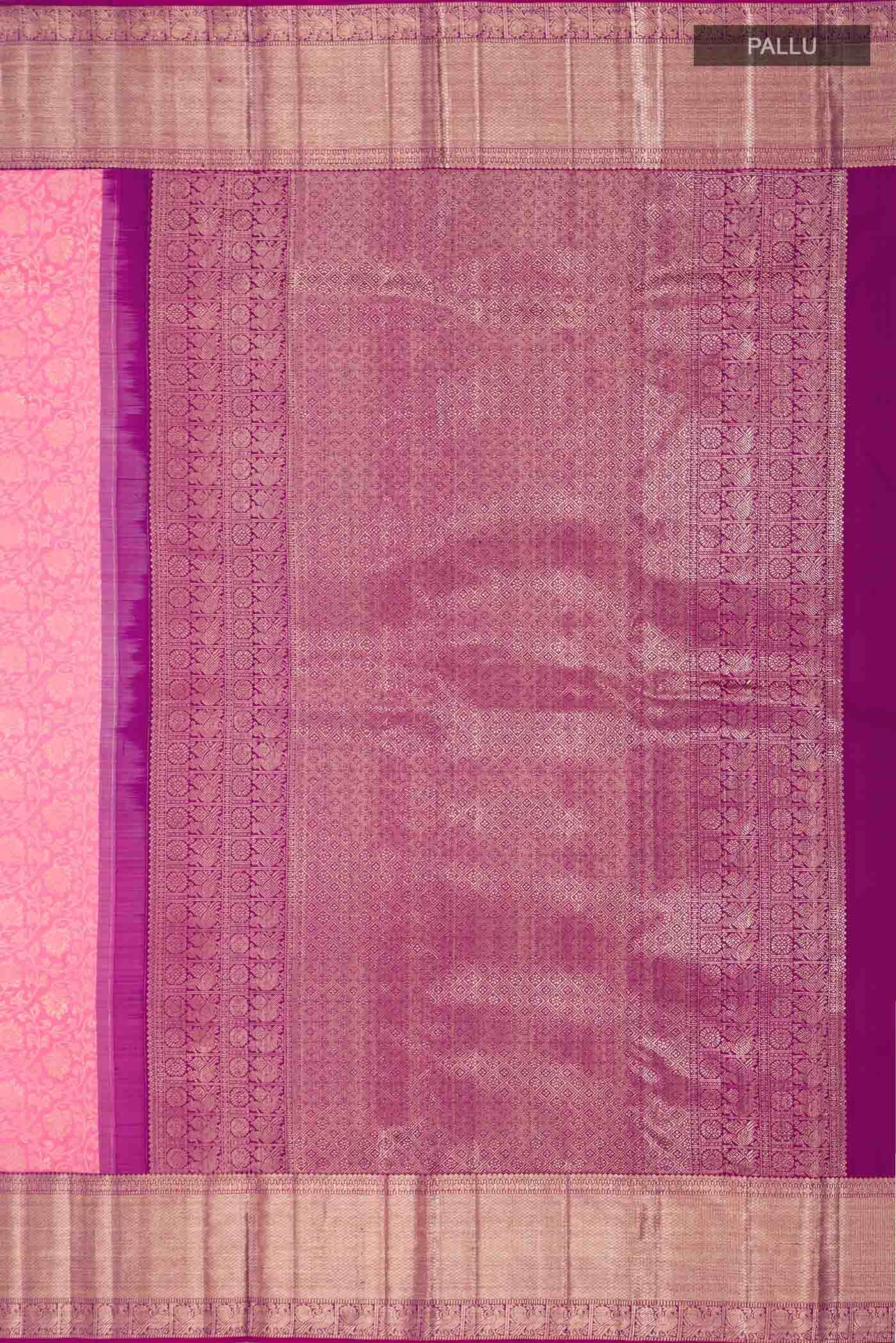 Pink Kanchipuram Silk Saree