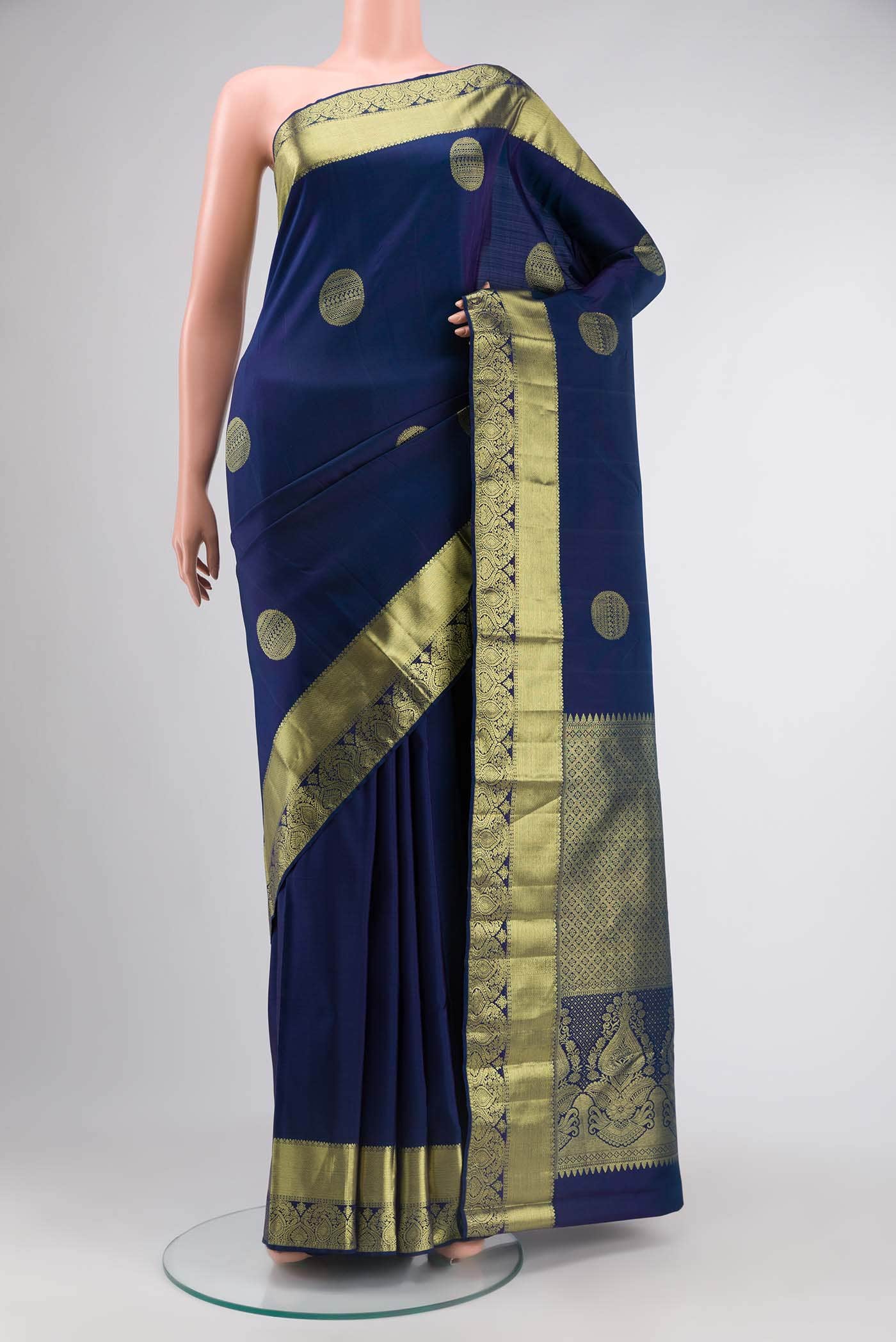 Blue Kanchipuram Silk Saree