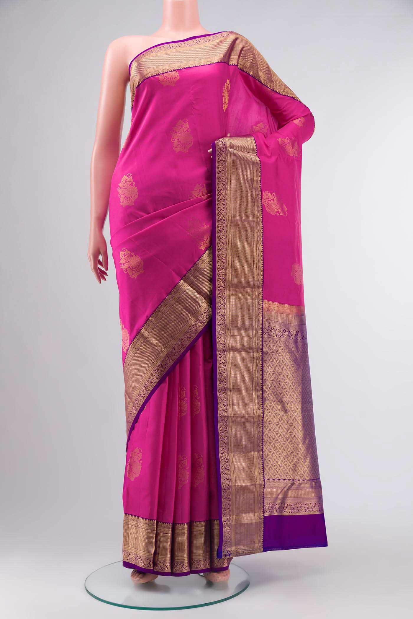 Pink Kanchipuram Silk Saree