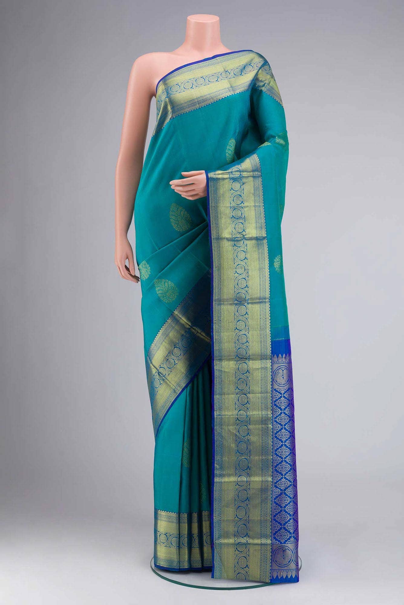 Blue Kanchipuram Silk Saree